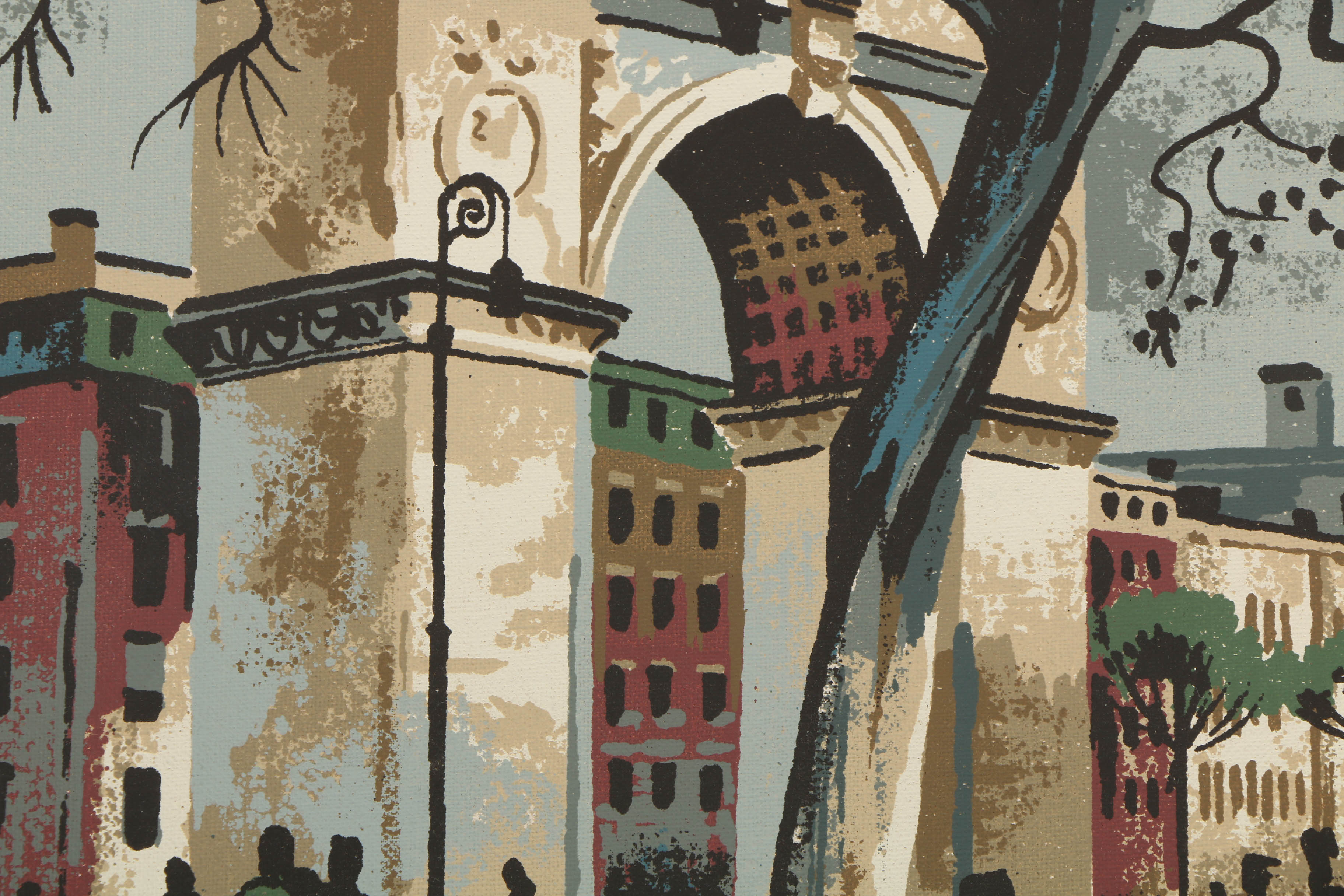 Collection of Mark Coomer Serigraphs on Boards of Architecture and Figures