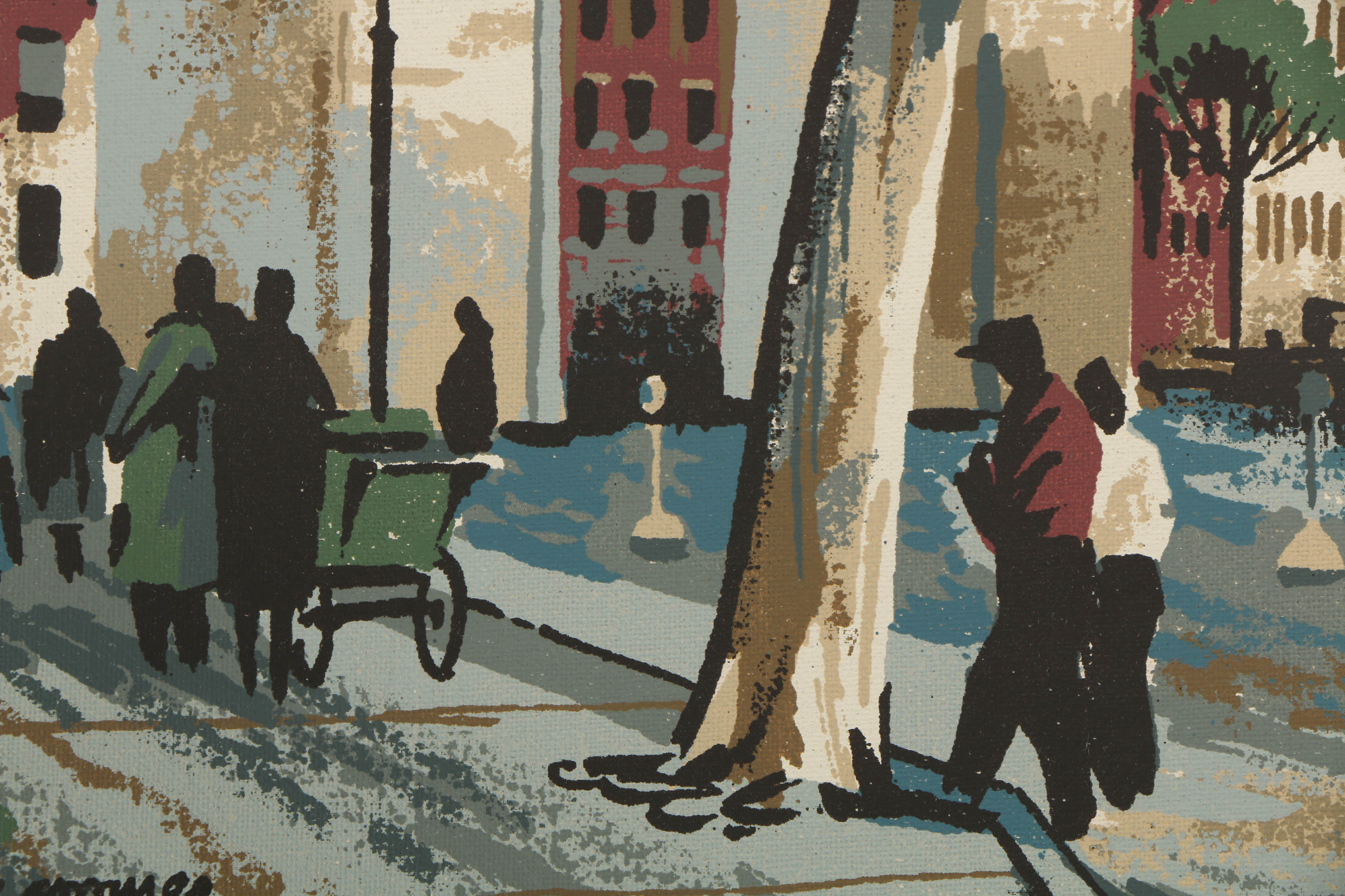 Collection of Mark Coomer Serigraphs on Boards of Architecture and Figures