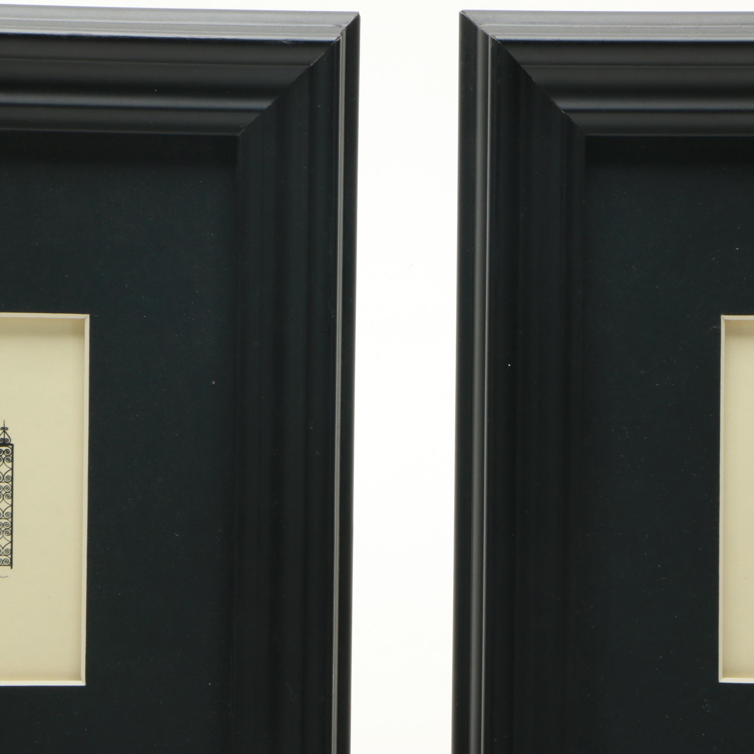 Set of Nicki Williams Lithographs of Gates of Charleston