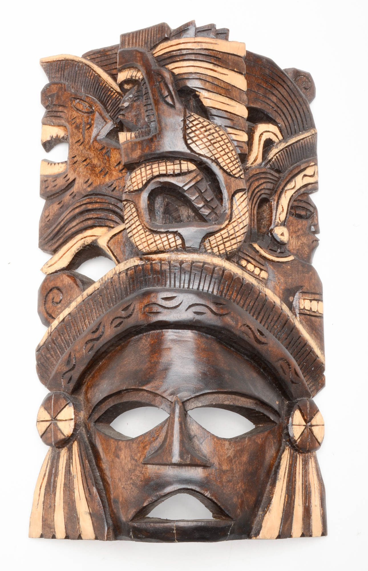 Three Native American Carved Wood Masks