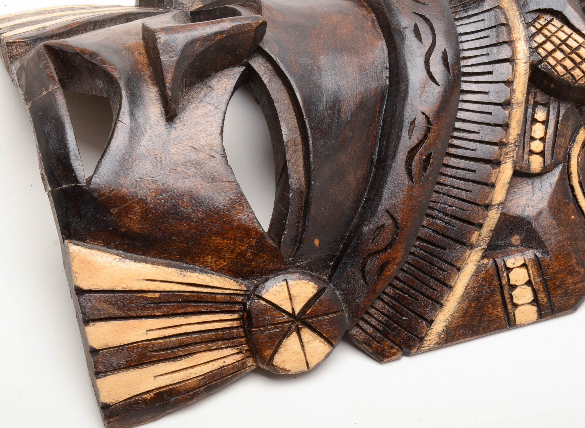 Three Native American Carved Wood Masks