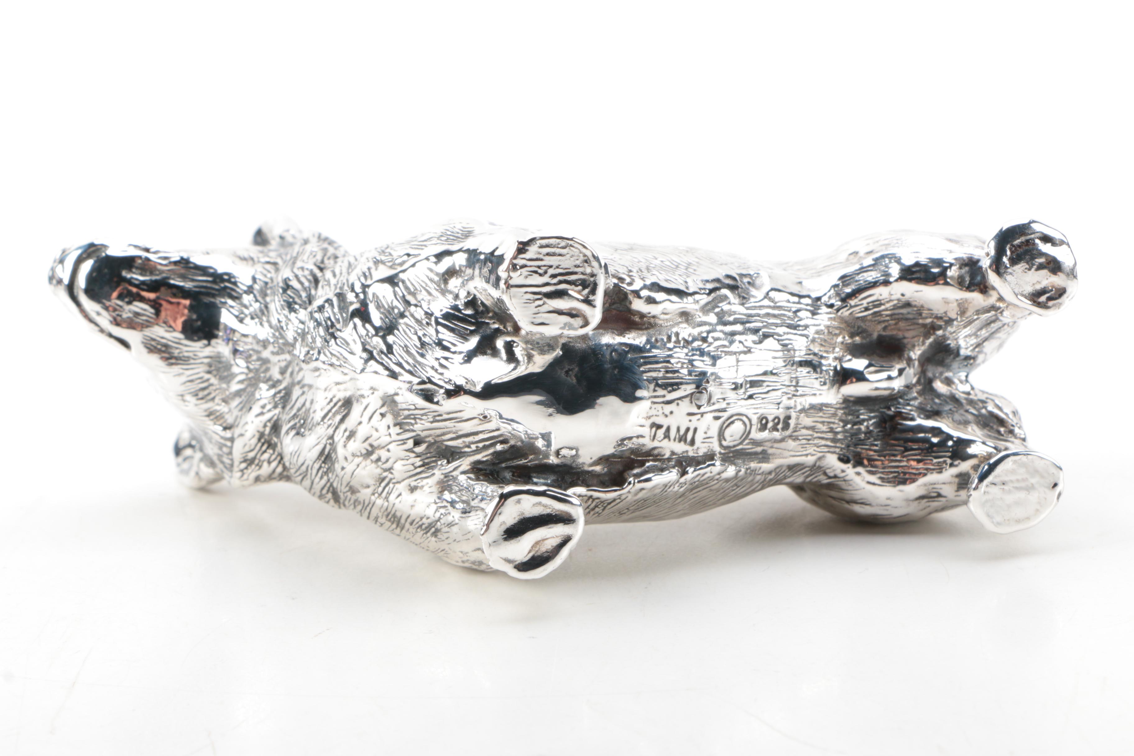 Sterling Silver Corgi Figurine