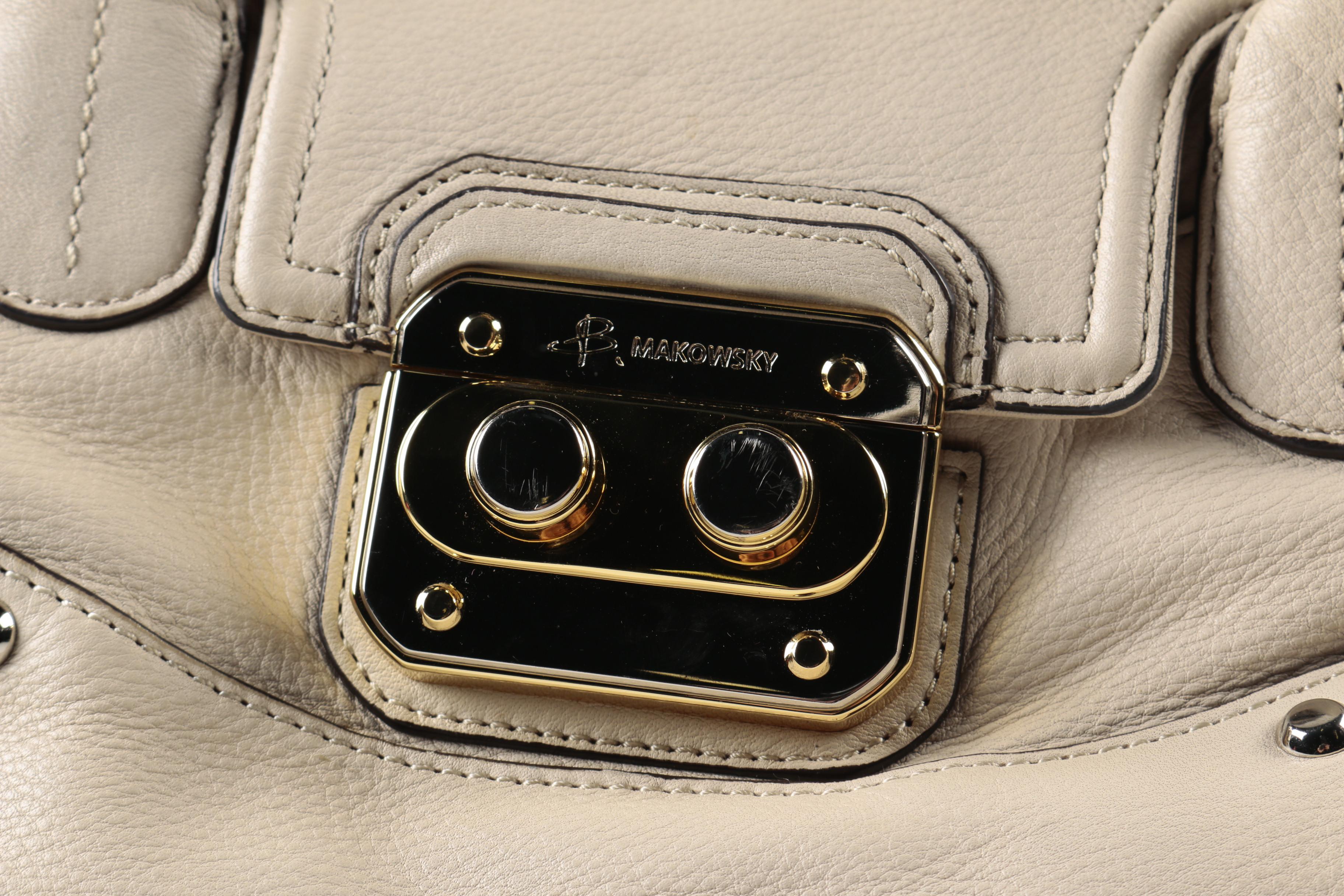 B. Makowsky Leather Satchel