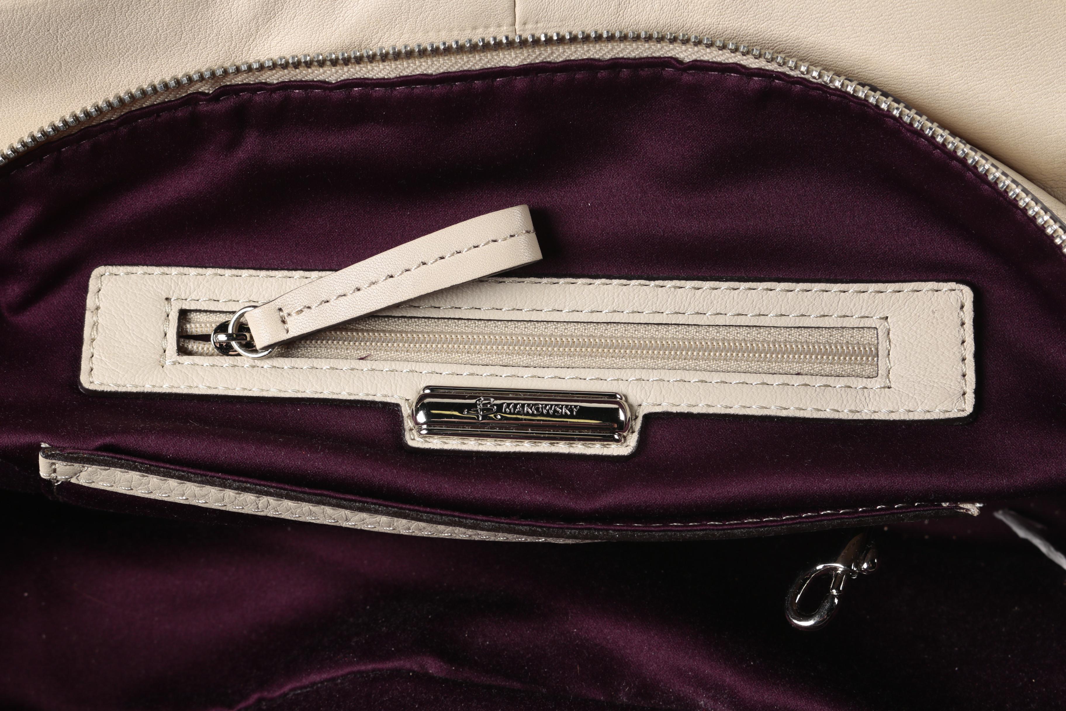 B. Makowsky Leather Satchel