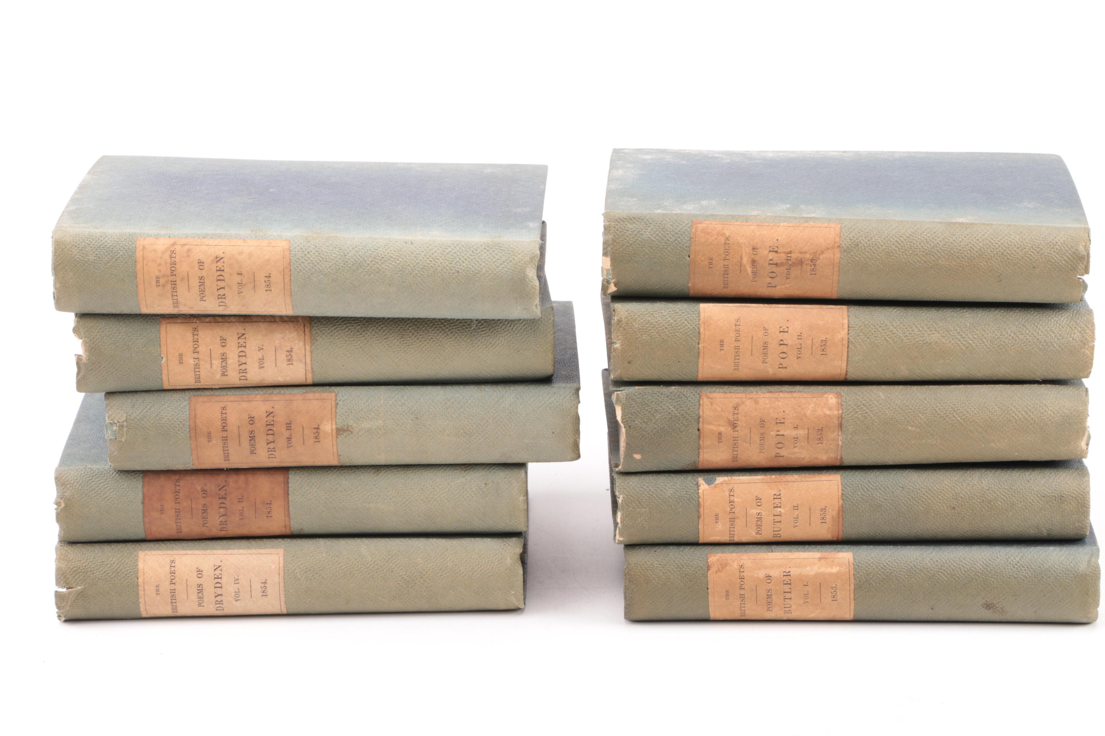 Collection of 1850s "The British Poets" Books