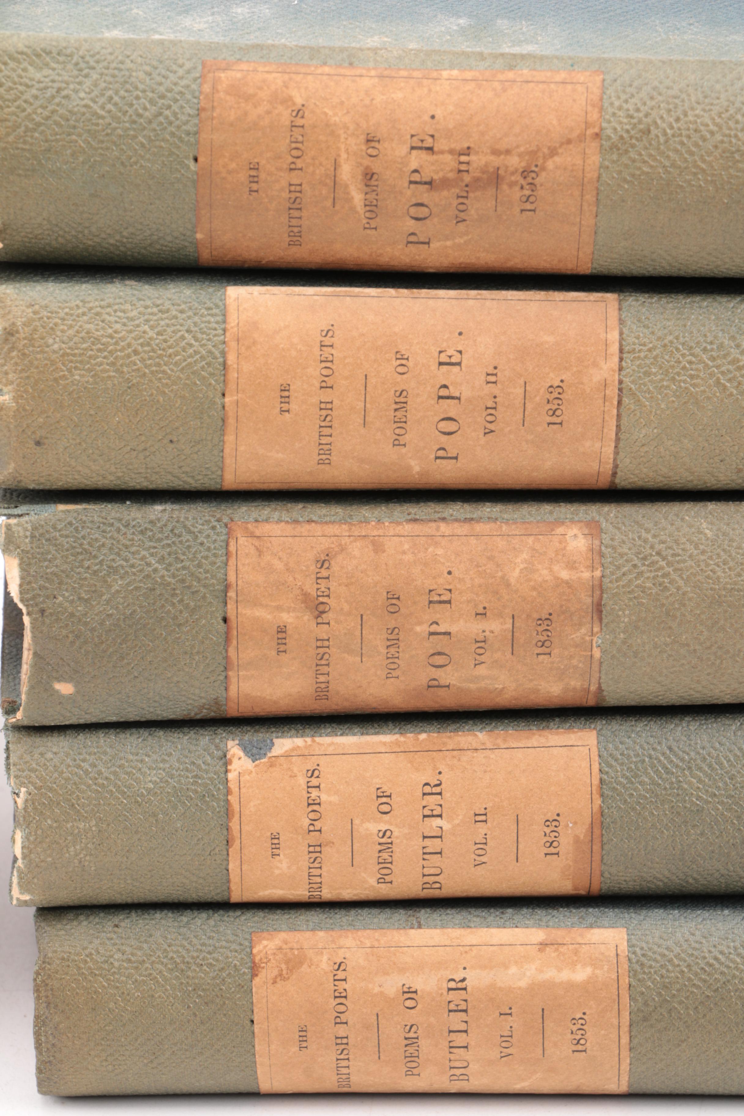 Collection of 1850s "The British Poets" Books