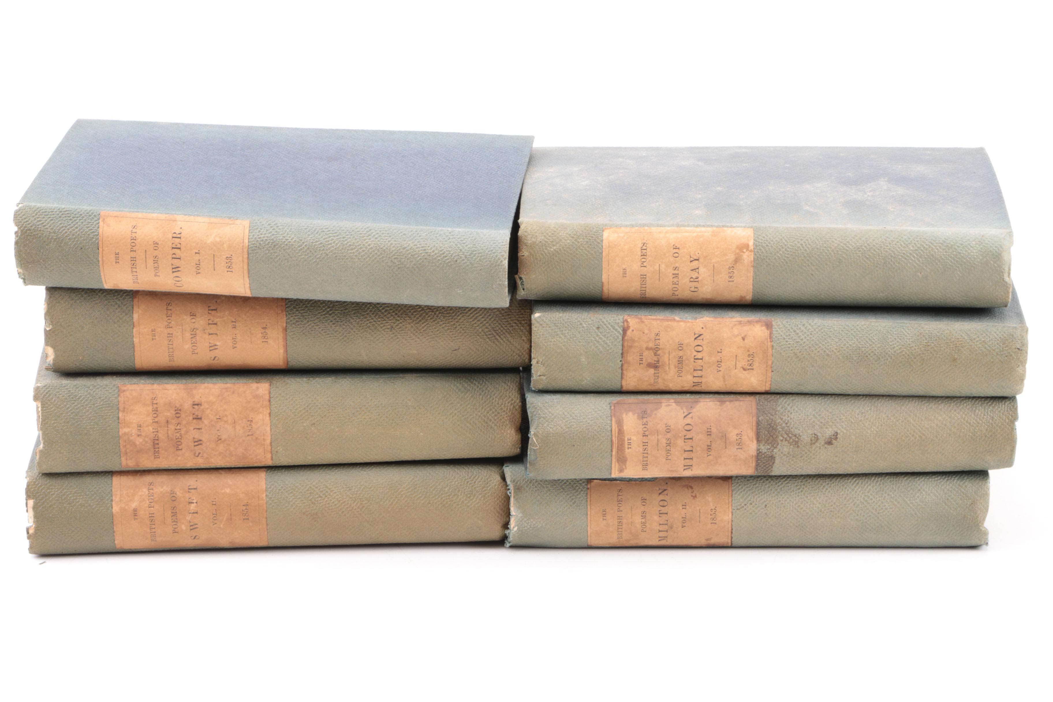 Collection of 1850s "The British Poets" Books