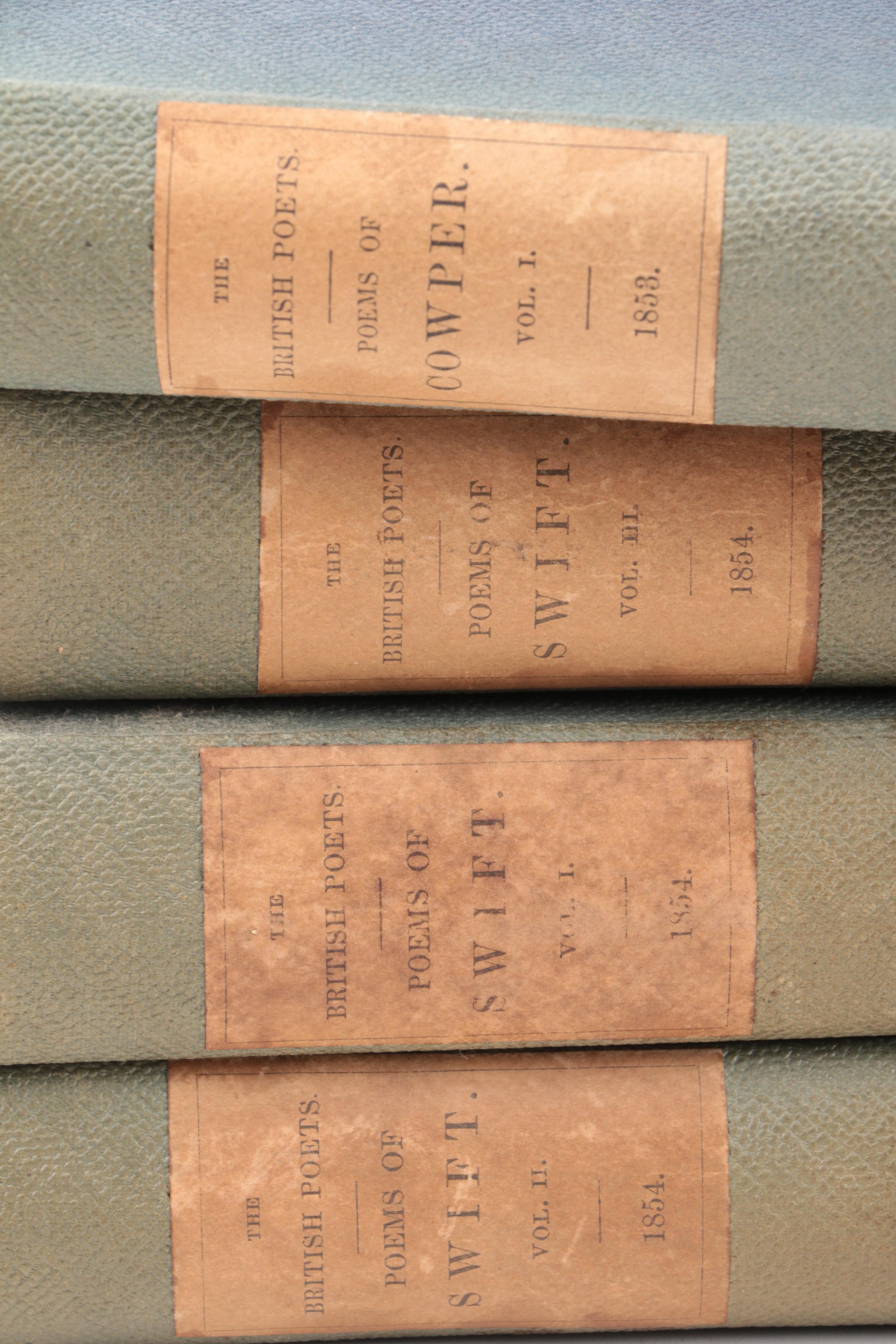 Collection of 1850s "The British Poets" Books