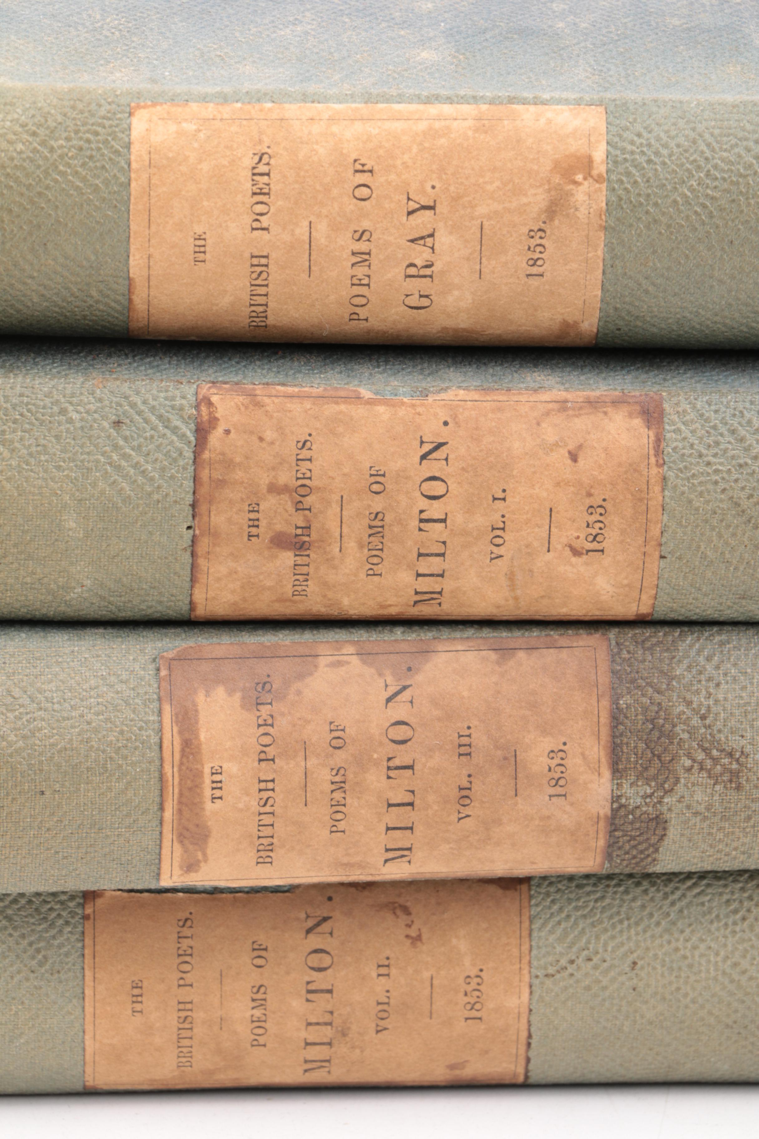 Collection of 1850s "The British Poets" Books