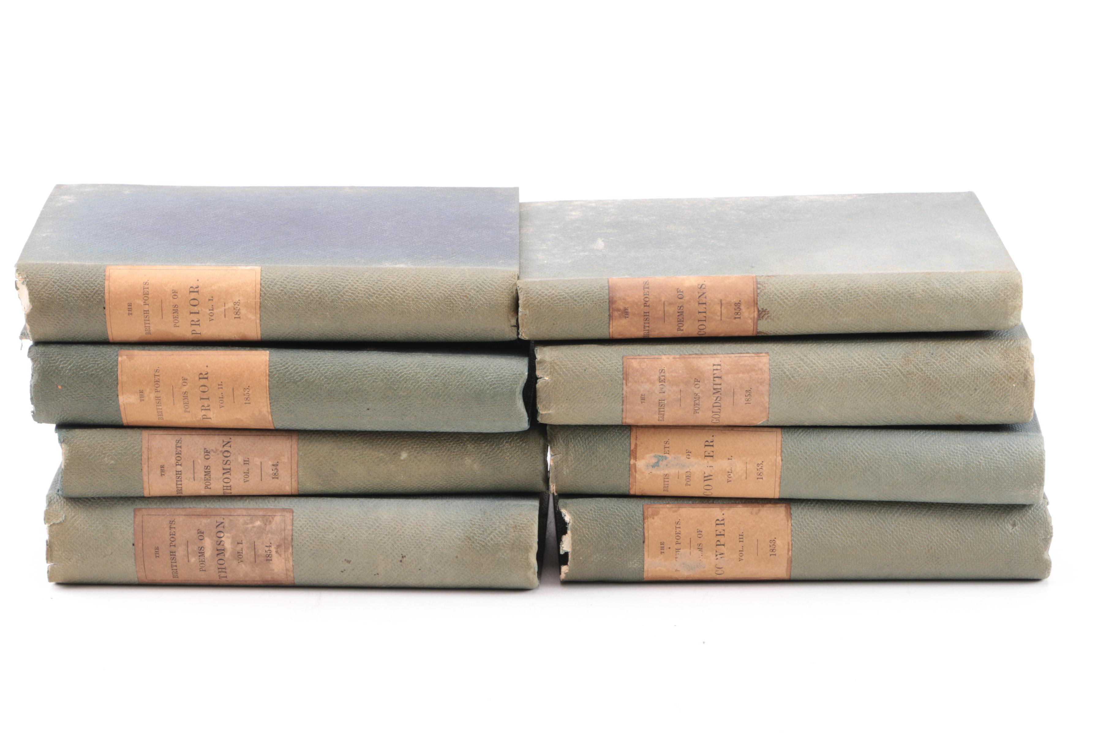 Collection of 1850s "The British Poets" Books