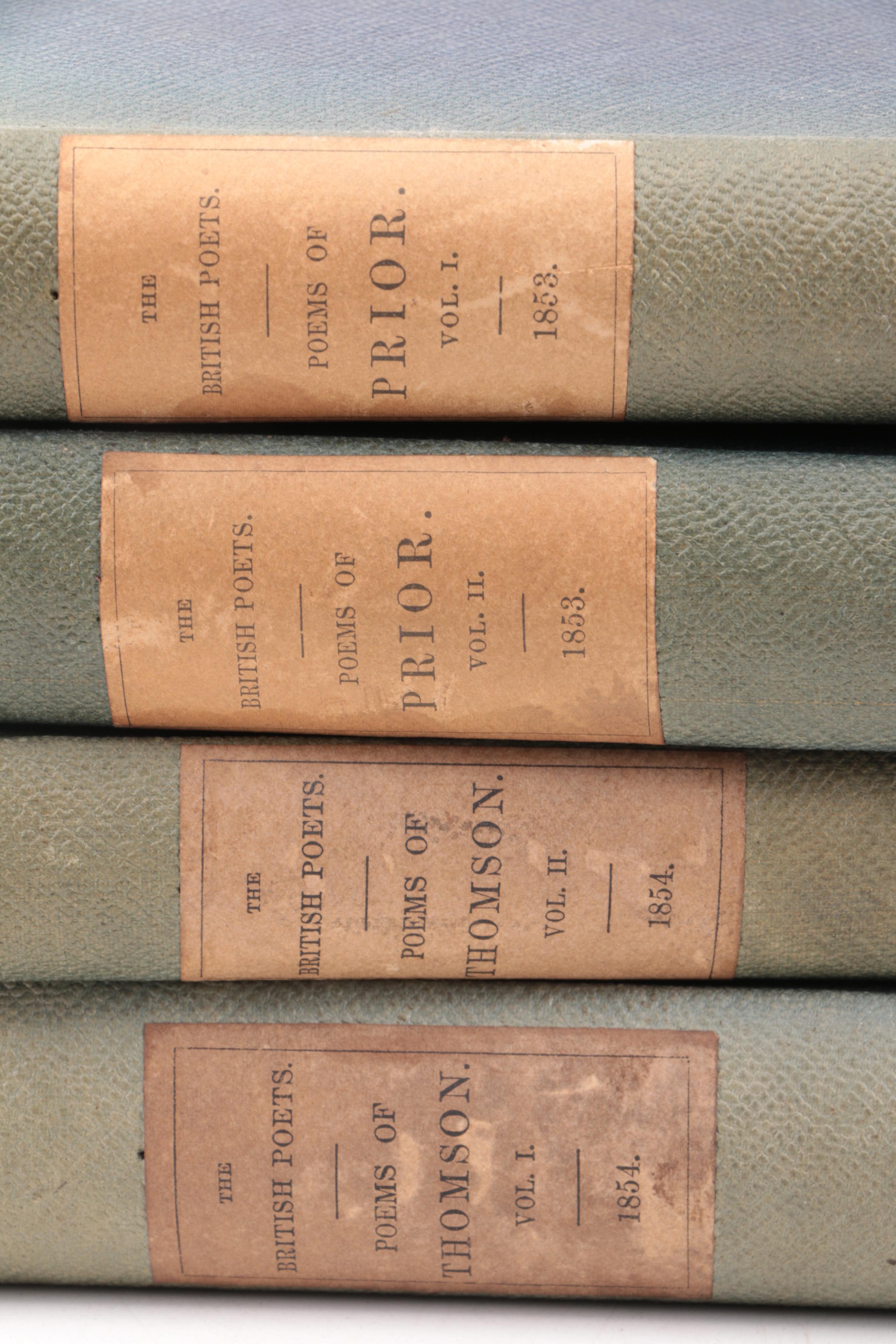 Collection of 1850s "The British Poets" Books
