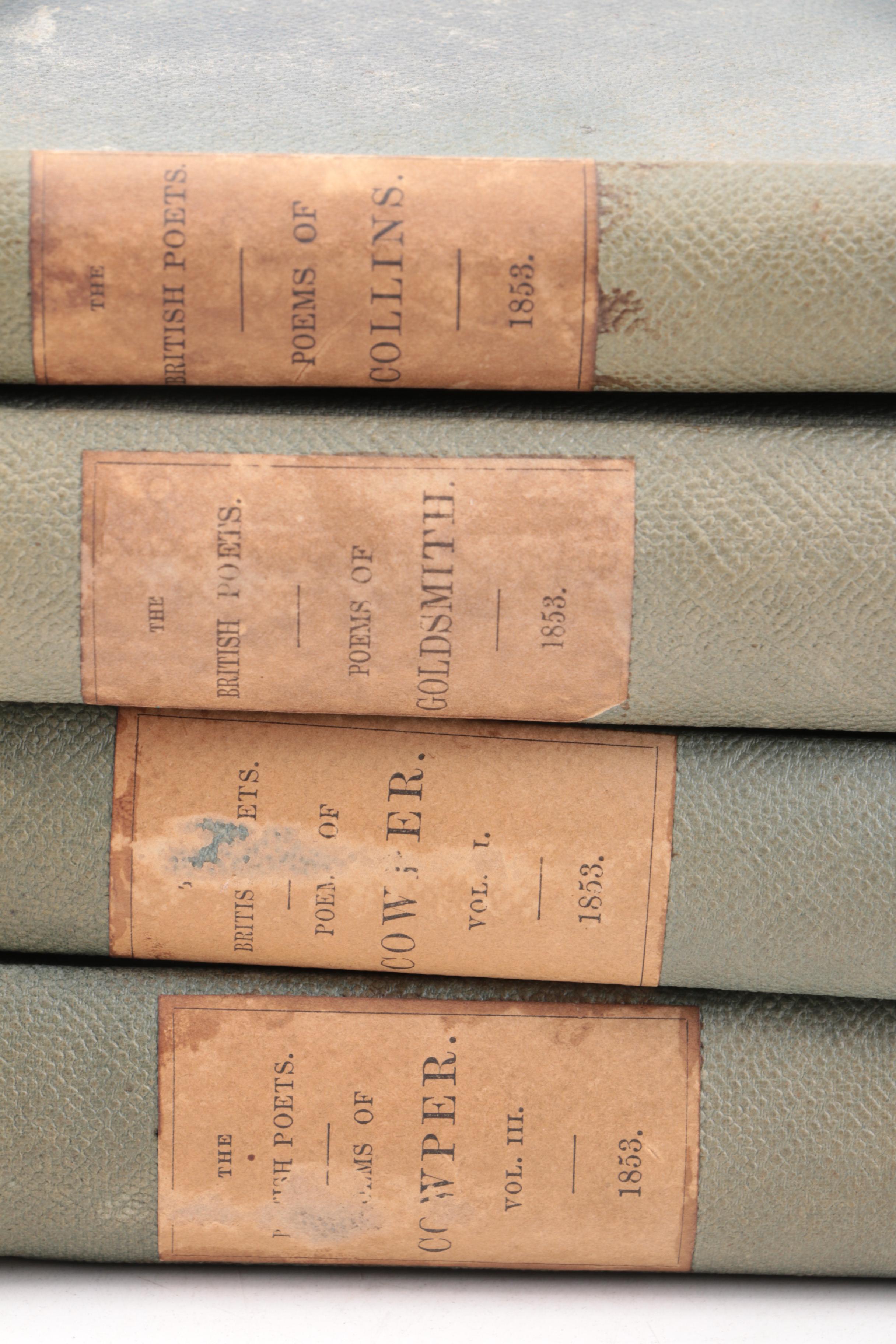 Collection of 1850s "The British Poets" Books