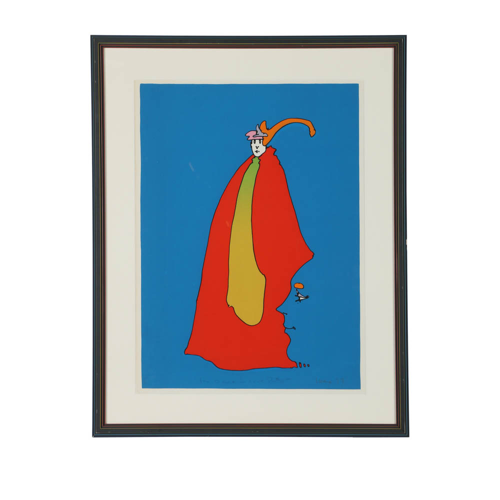 Peter Max Limited Edition Serigraph on Paper "Prince in Blue"