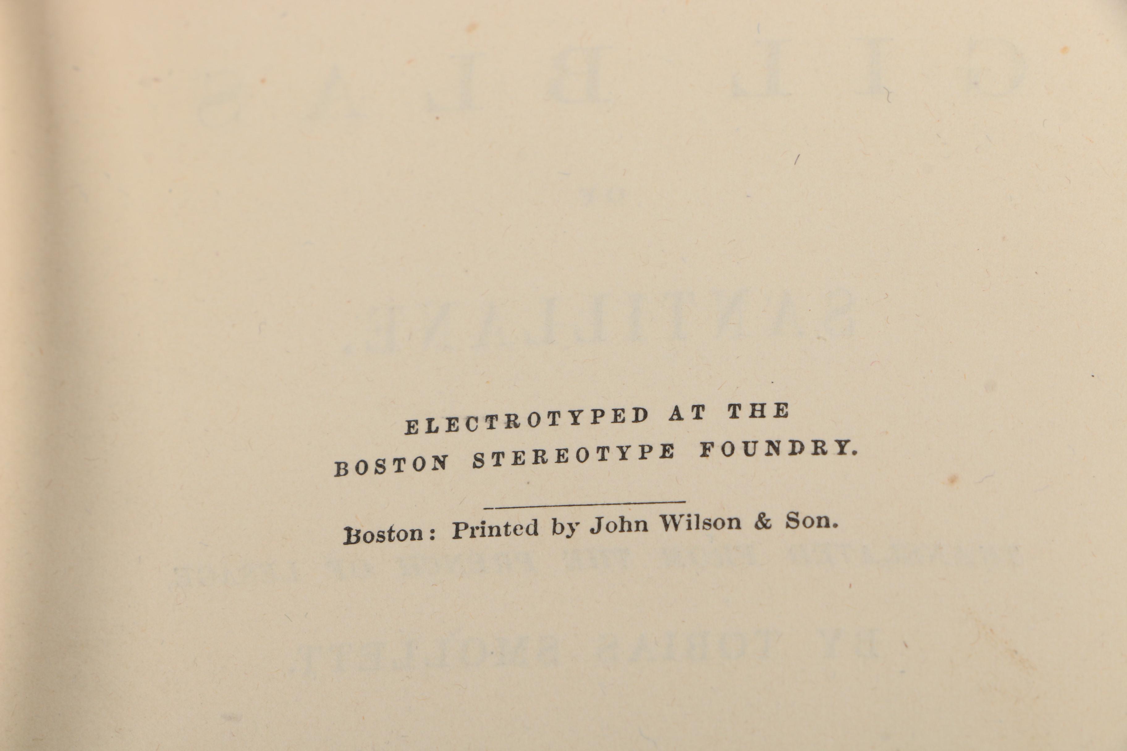 1864 Three-Volume "The Adventures of Gil Blas of Santillane"