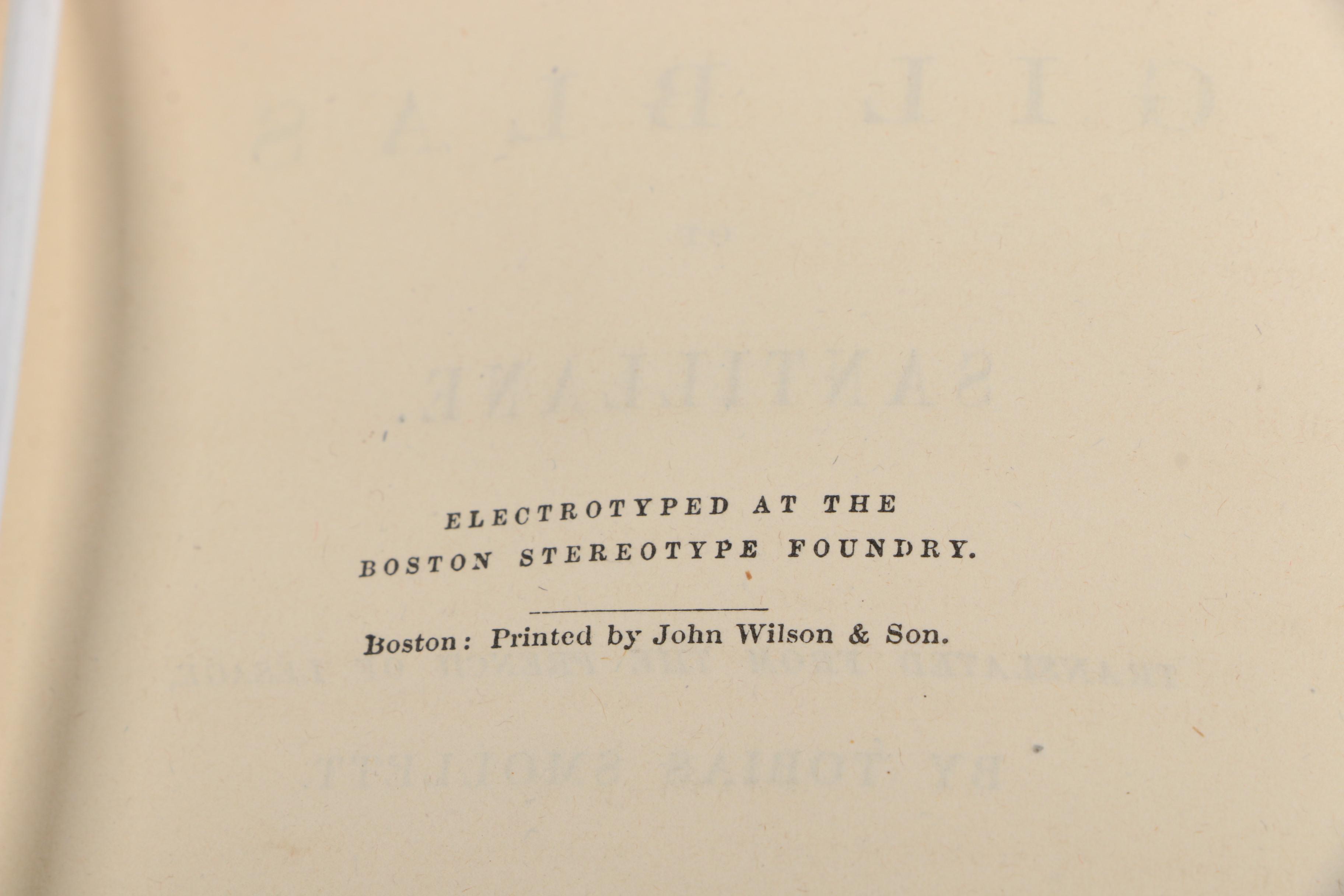 1864 Three-Volume "The Adventures of Gil Blas of Santillane"