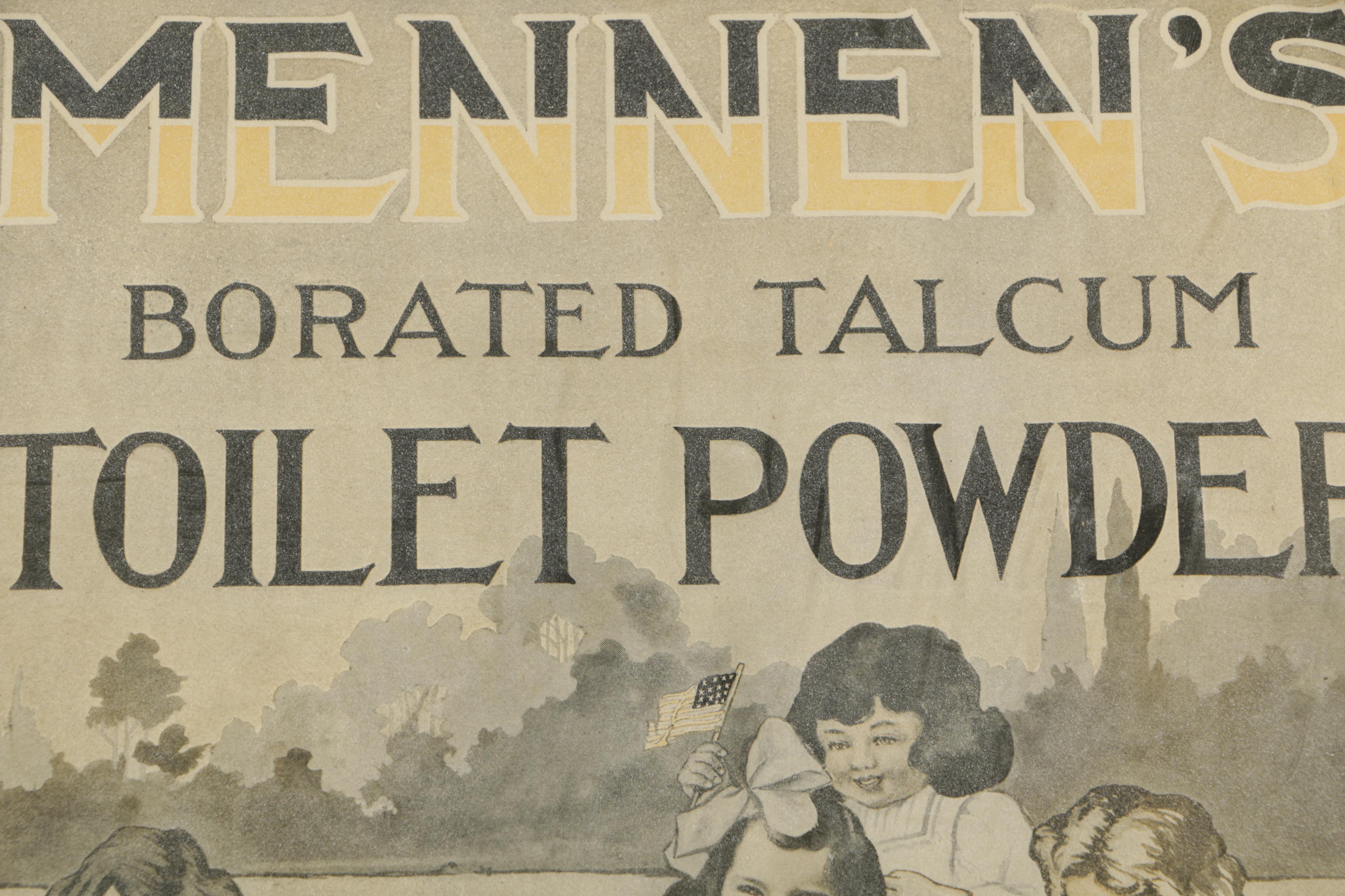 Vintage Advertisement for Mennen's Borated Talcum Toilet Powder