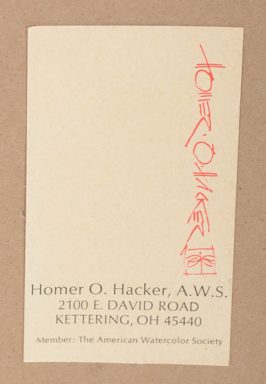 Homer O. Hacker Watercolor Painting of a Chapel