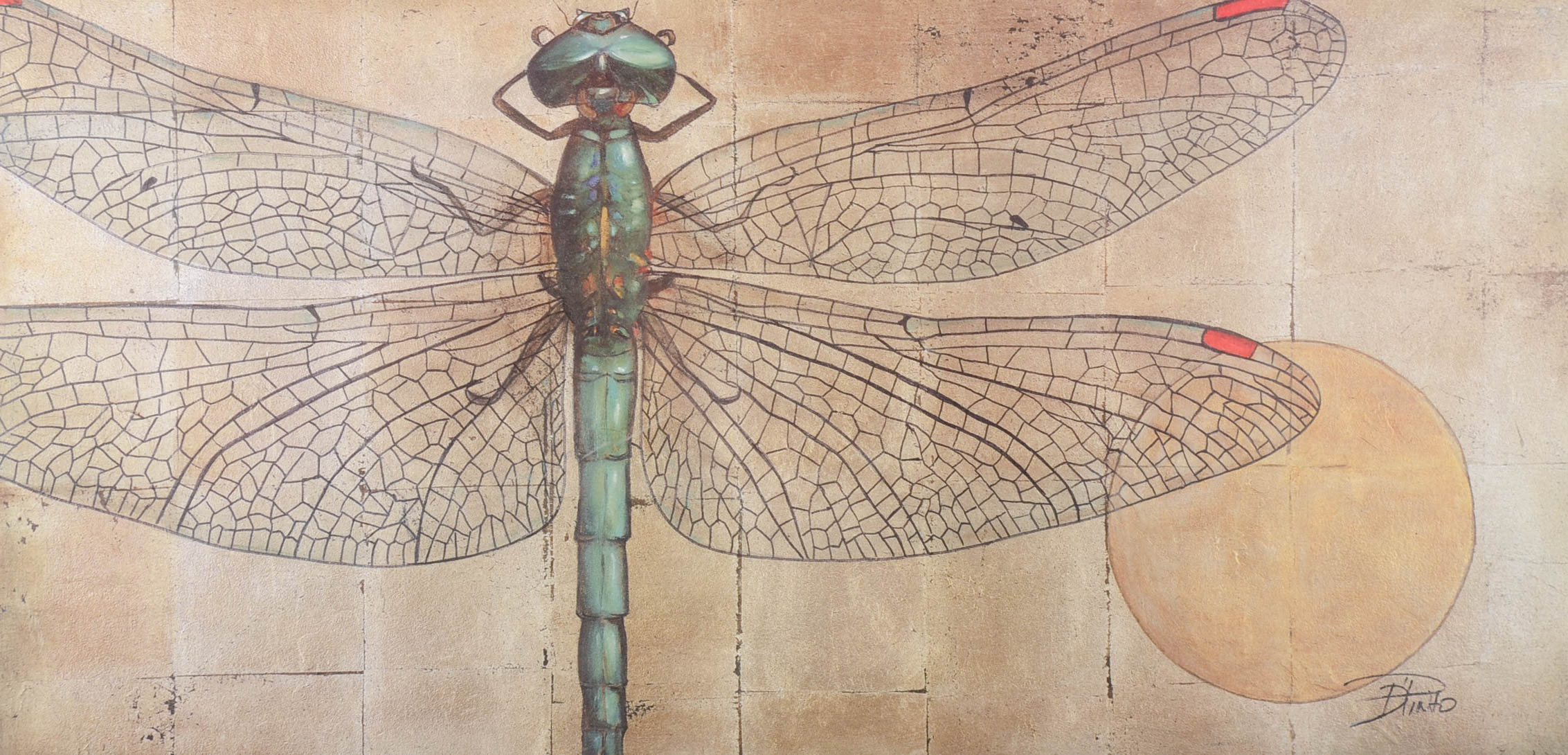 Pair of Patricia Quintero-Pinto Offset Lithograph Prints of Dragonflies