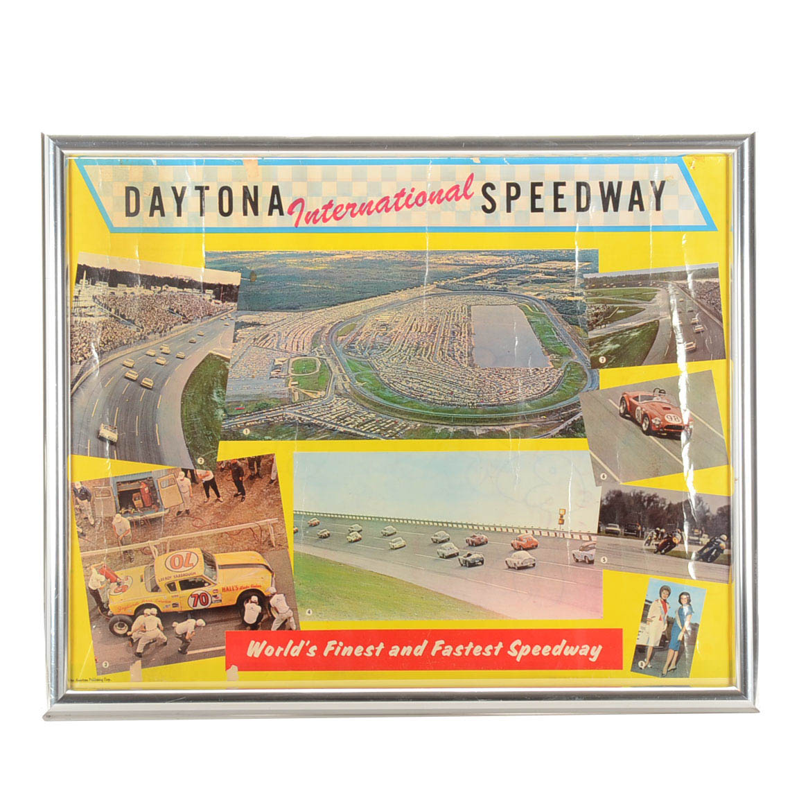 Sixties Era Offset Lithograph Poster from the Daytona International Speedway