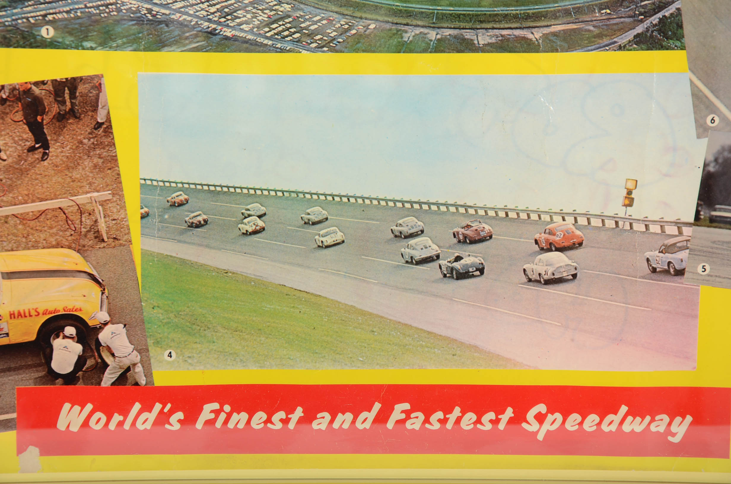 Sixties Era Offset Lithograph Poster from the Daytona International Speedway