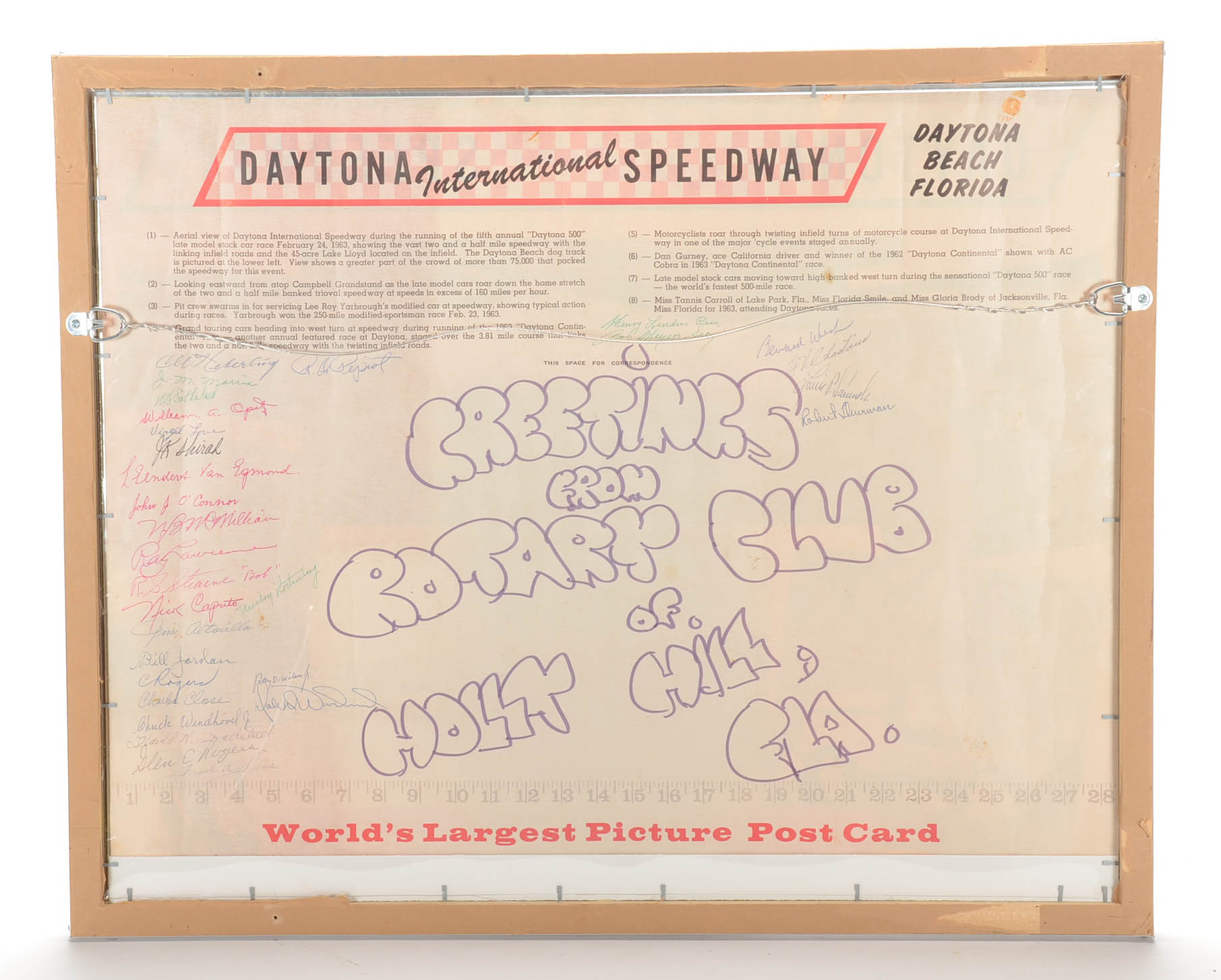 Sixties Era Offset Lithograph Poster from the Daytona International Speedway