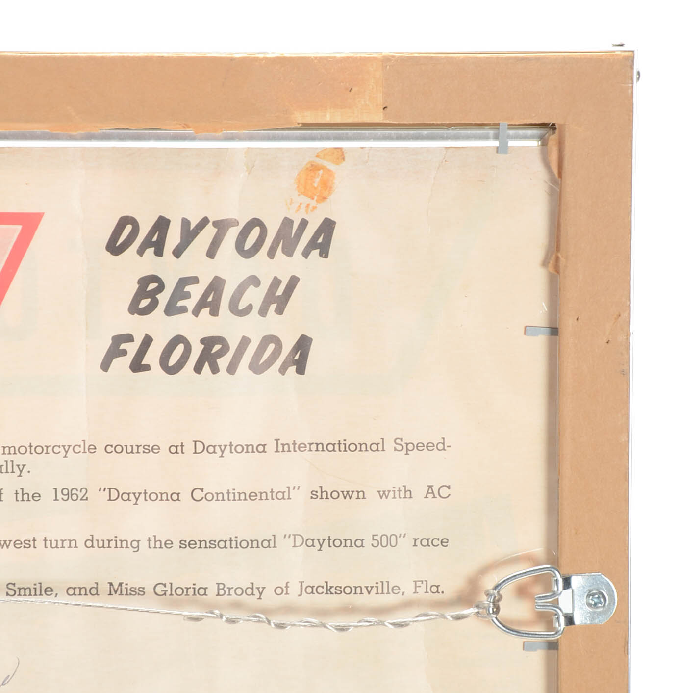 Sixties Era Offset Lithograph Poster from the Daytona International Speedway