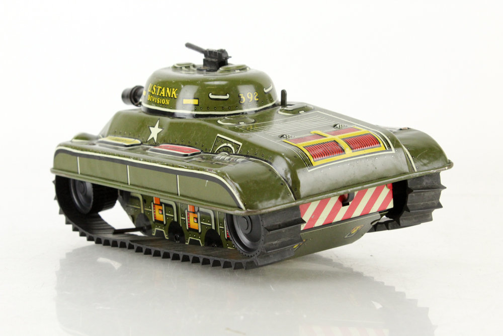 1950s Tin U.S. Army Wind-Up Tank by Marx
