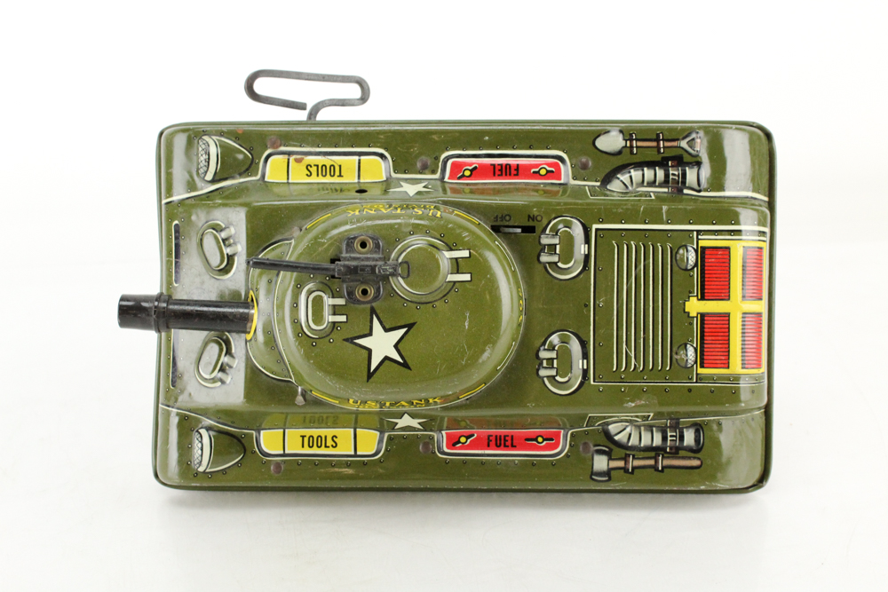 1950s Tin U.S. Army Wind-Up Tank by Marx