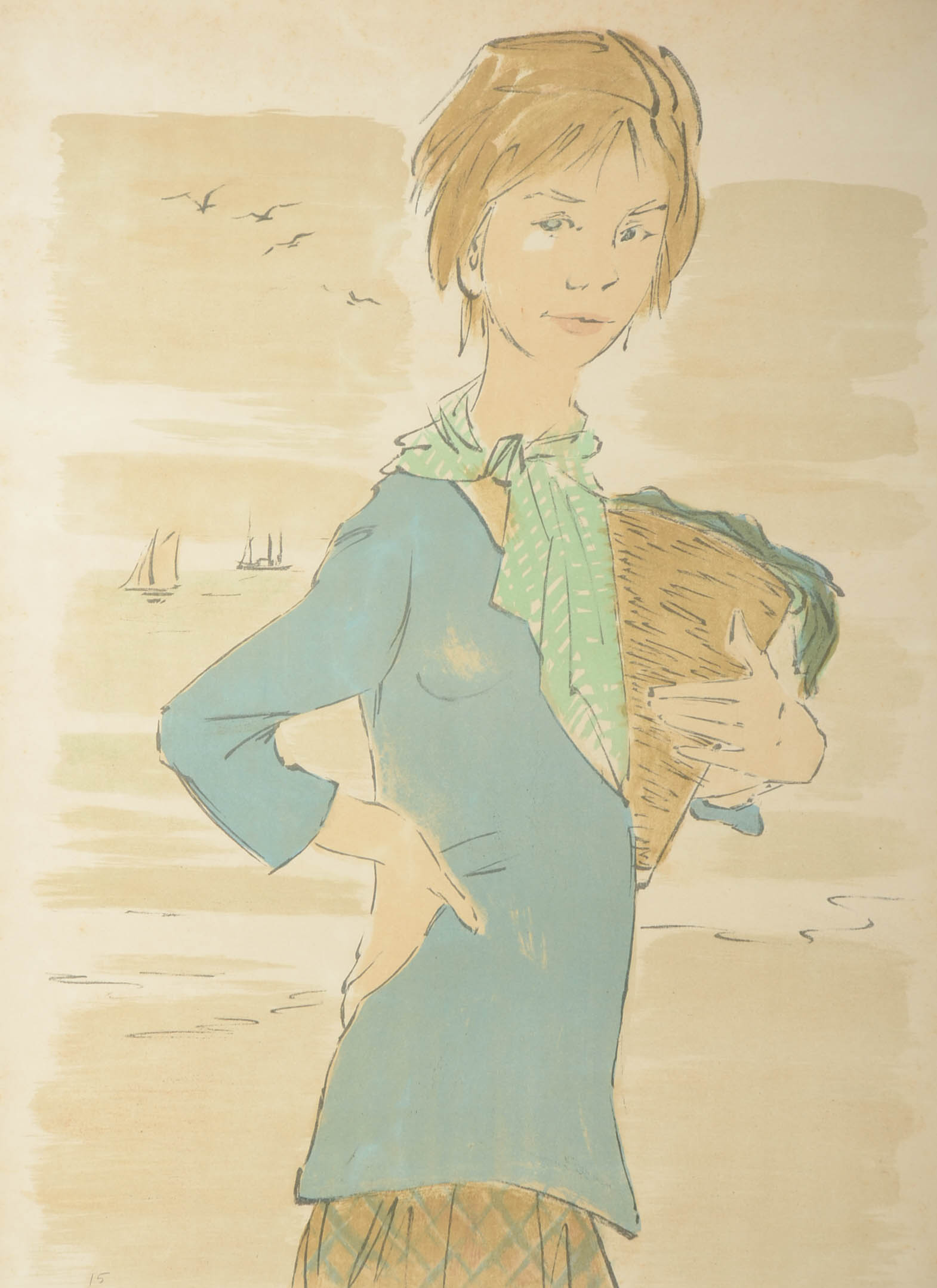 Philippe Henry Noyer Signed Limited Edition 1961 Hand-Pulled Lithograph