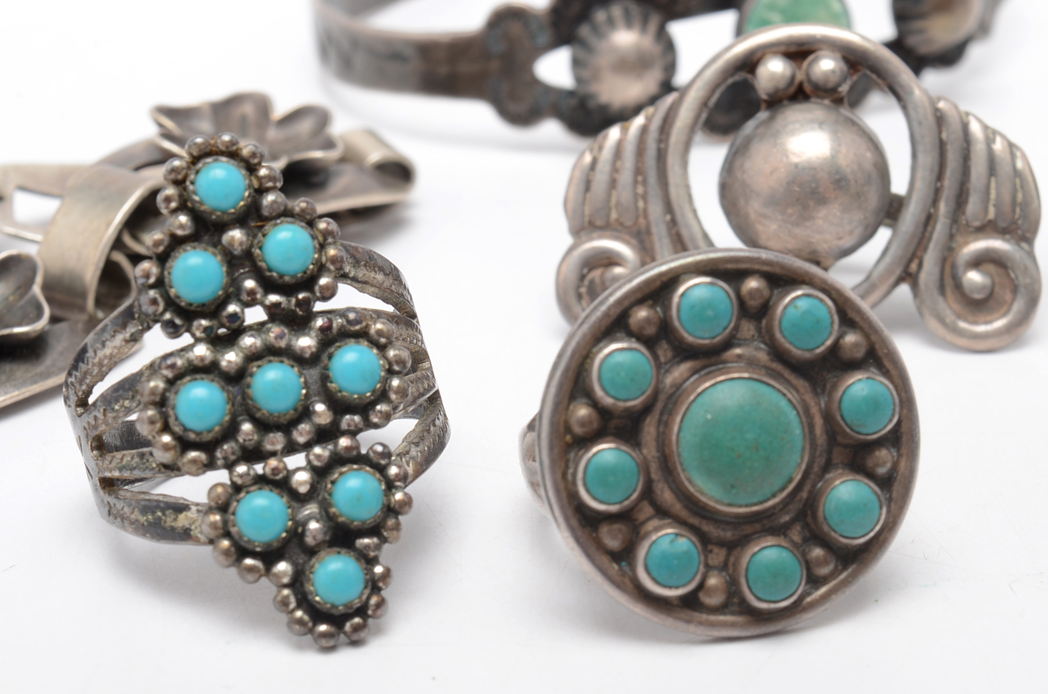 Sterling Silver South Western Style Jewelry Assortment