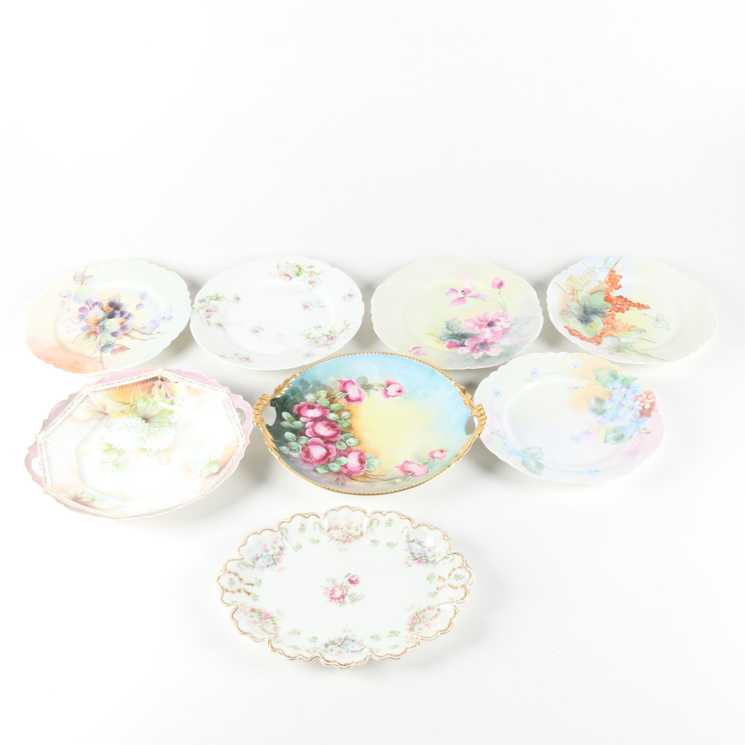 RS Prussia, Limoges and Haviland Porcelain Plates