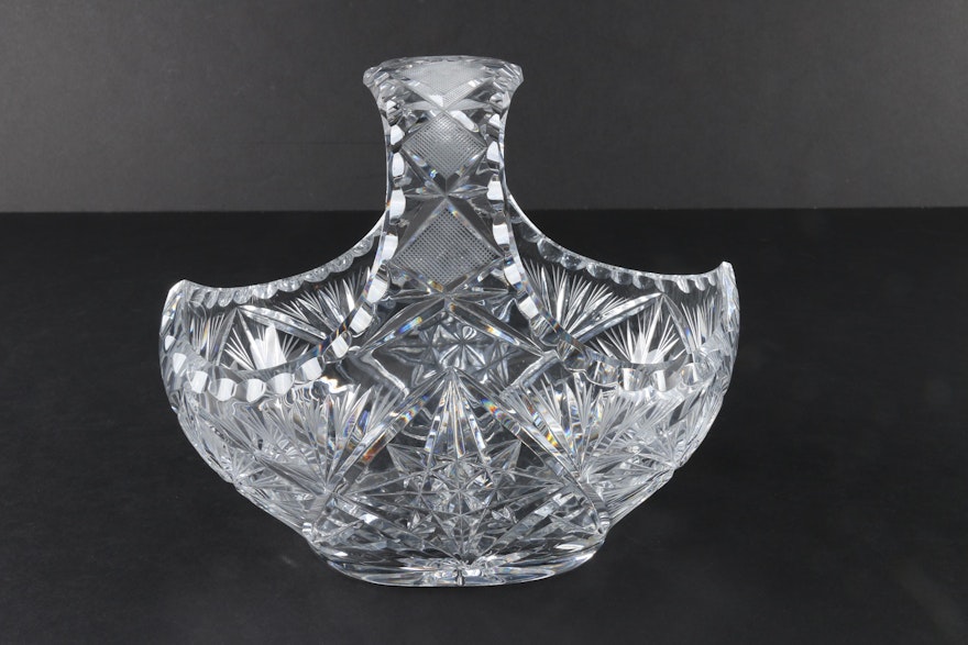 Decorative Cut Crystal Basket
