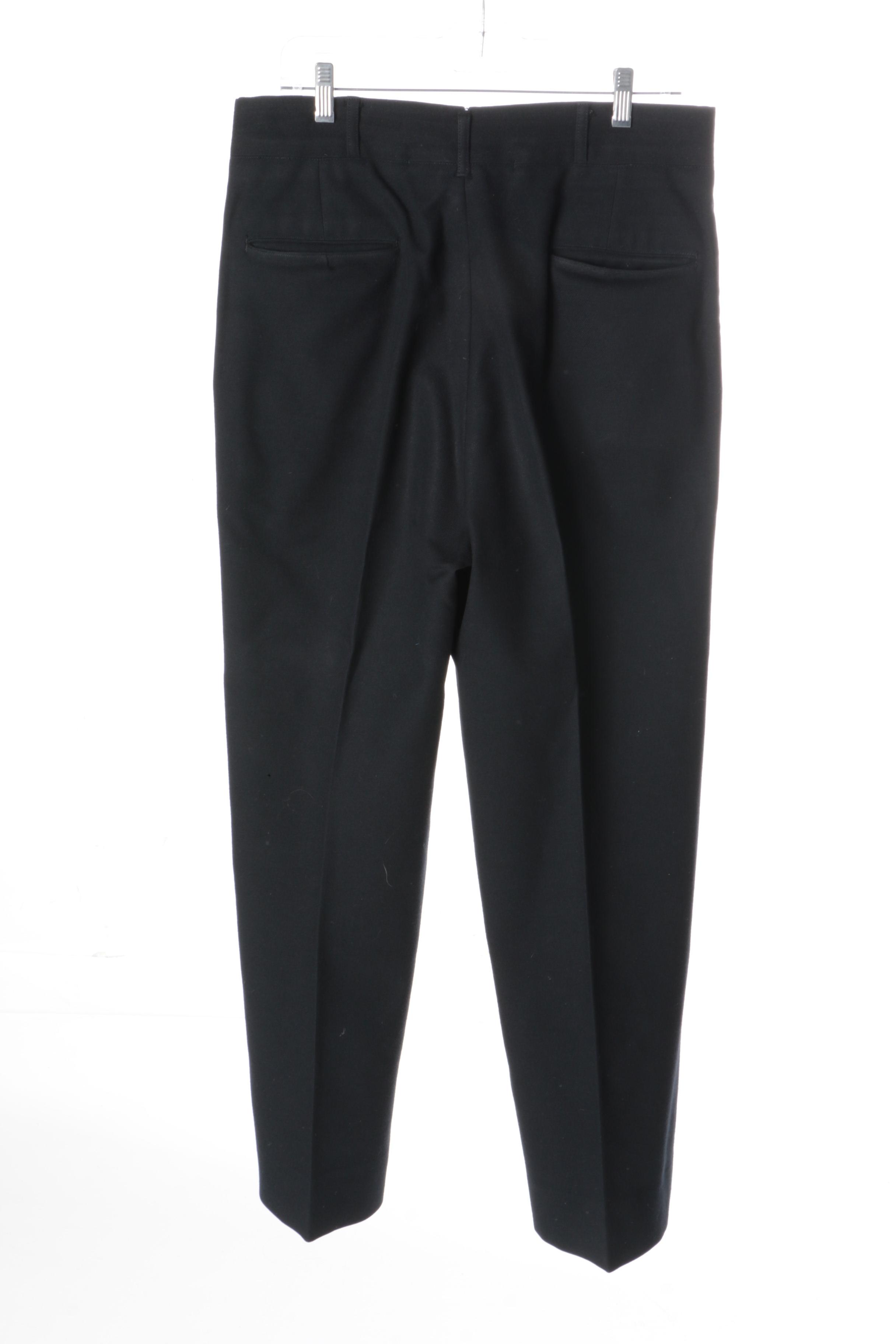 Men's Navy Military Uniform with Belt