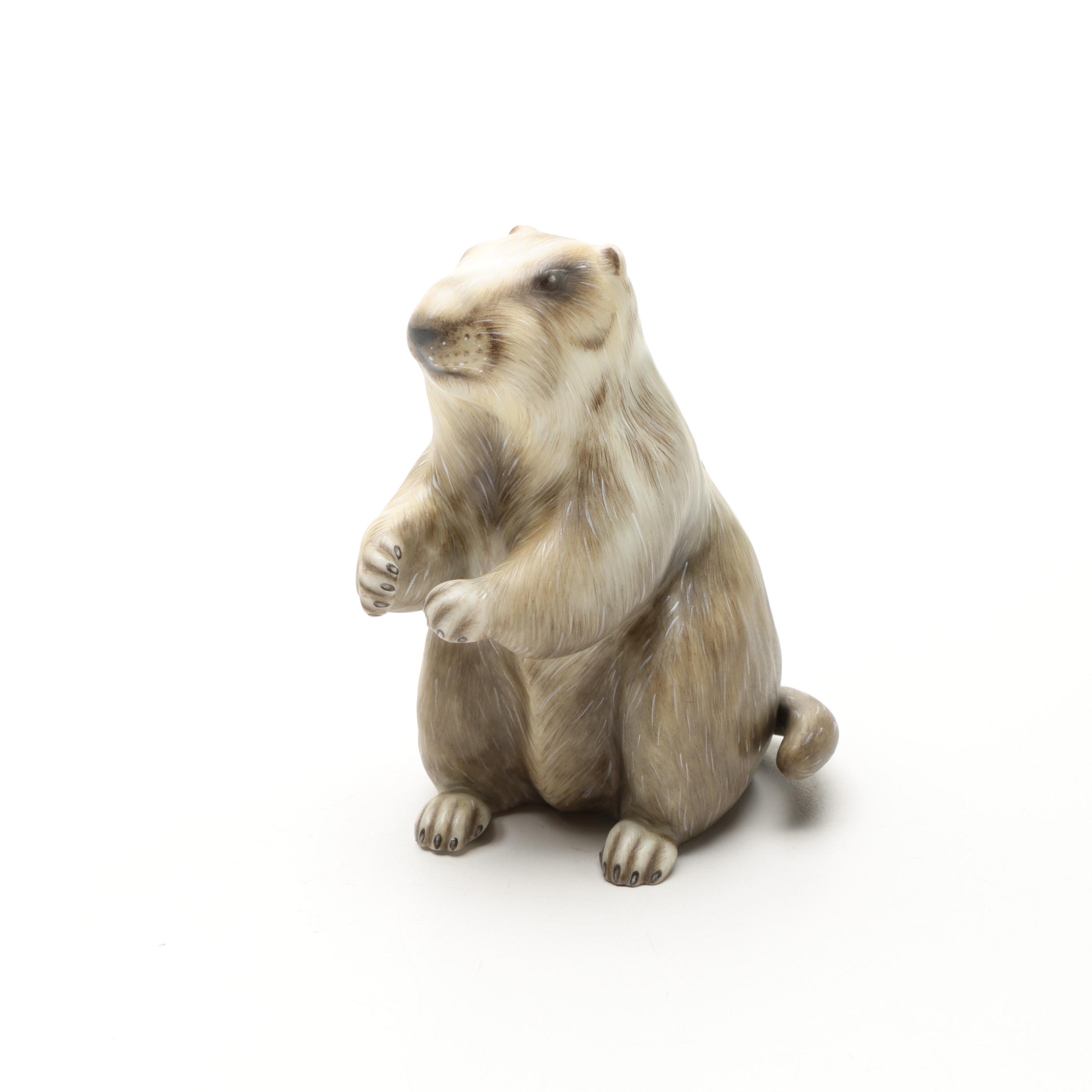 Herend Hungary Porcelain Groundhog or Woodchuck Figurine