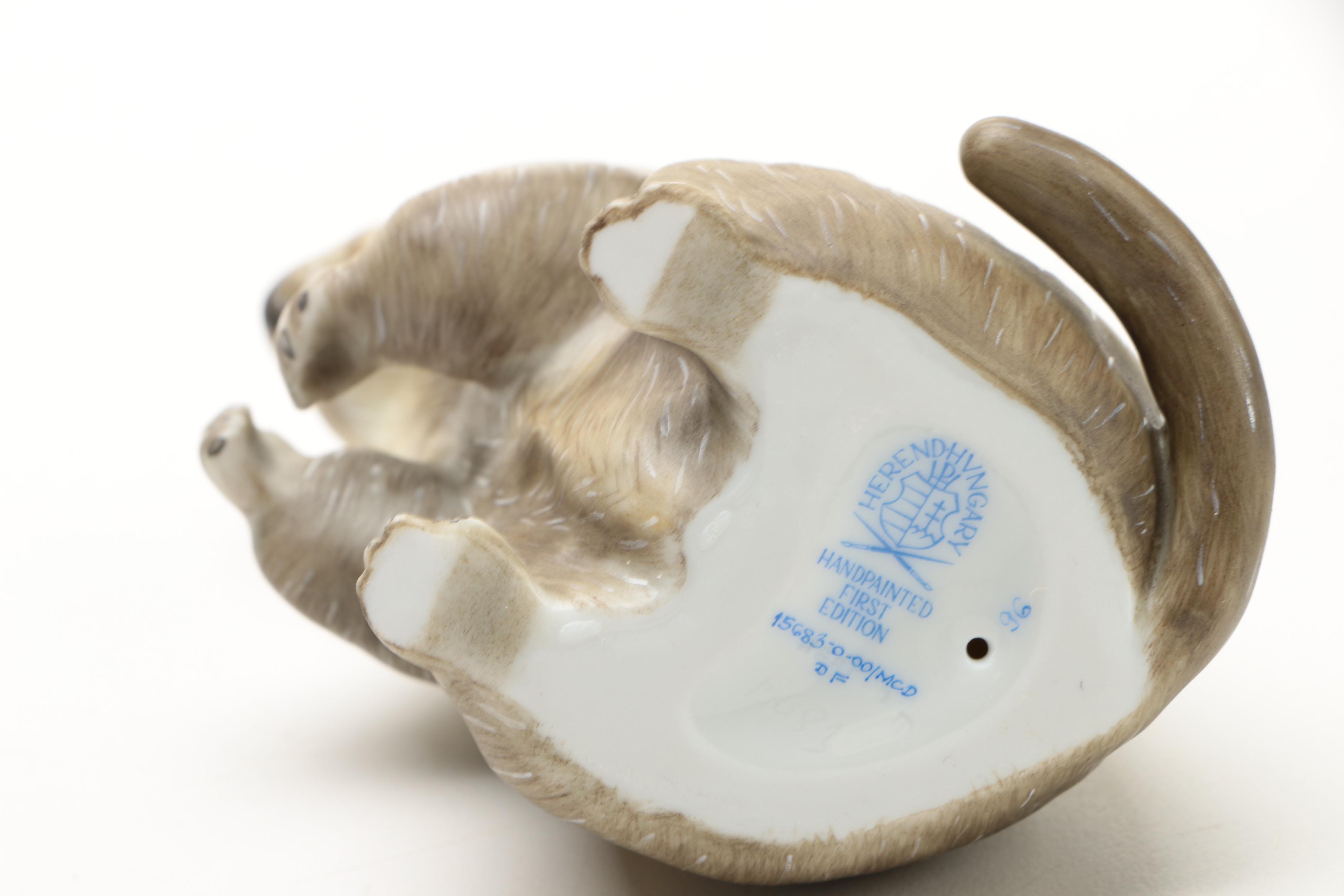 Herend Hungary Porcelain Groundhog or Woodchuck Figurine