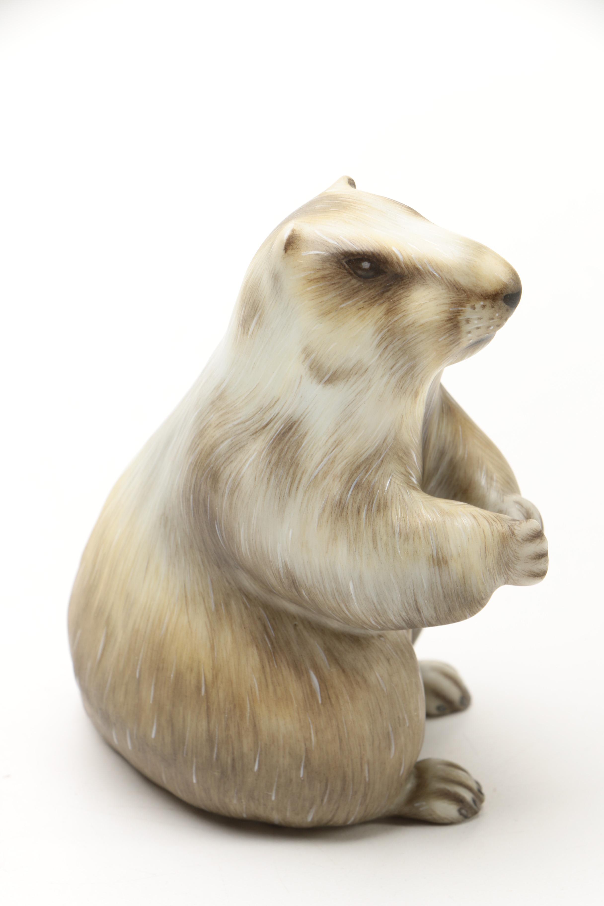Herend Hungary Porcelain Groundhog or Woodchuck Figurine