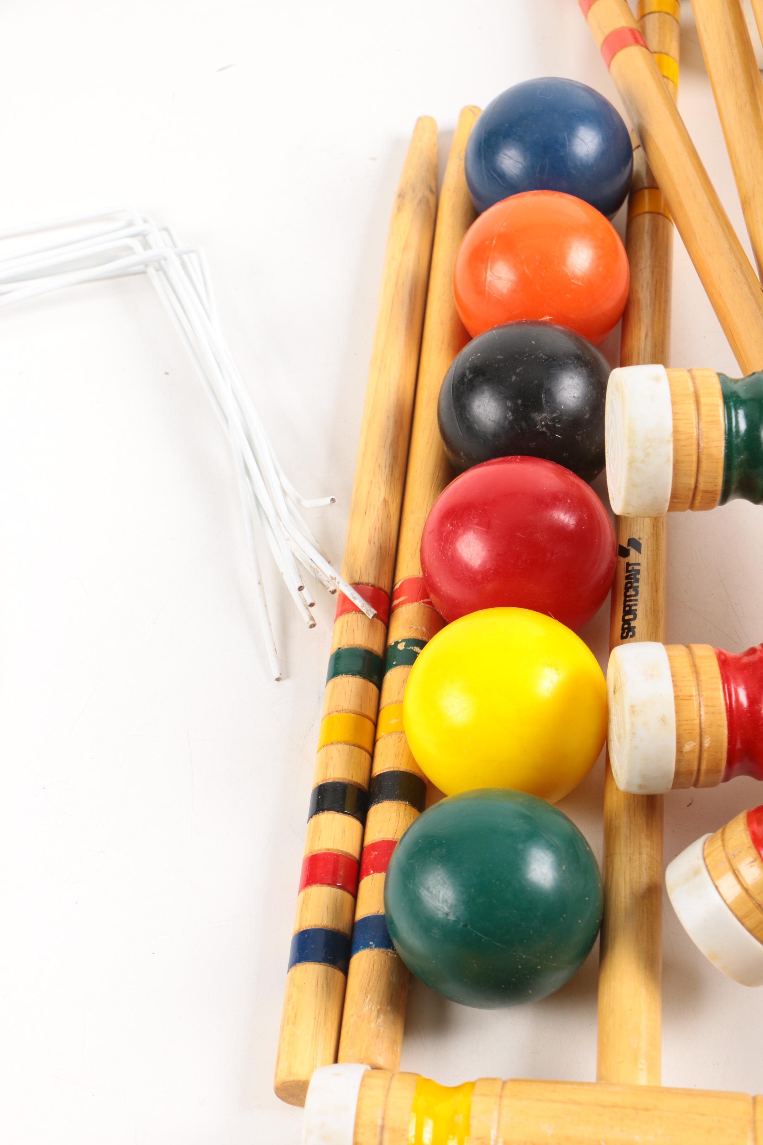 Wooden Croquet Set by Sportcraft