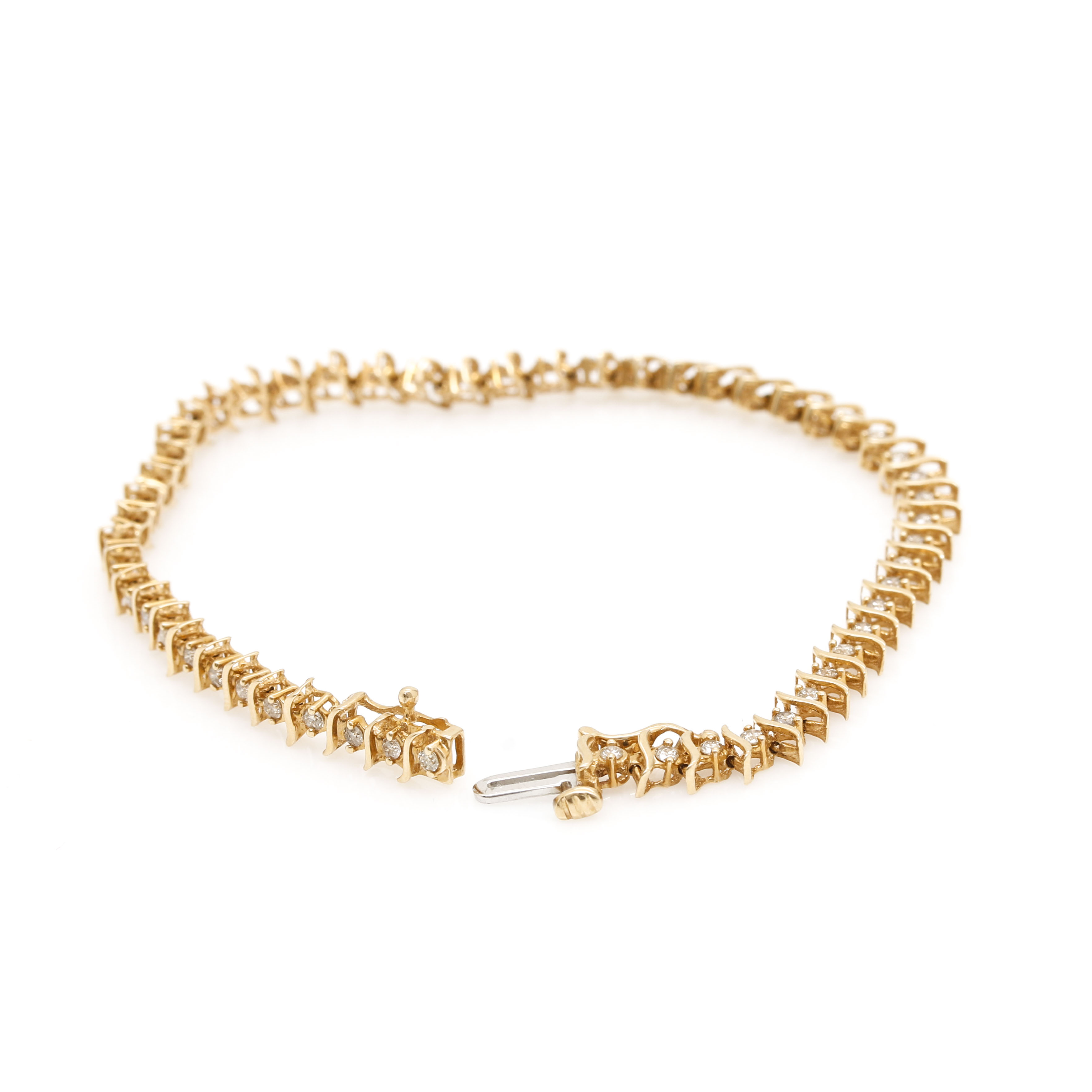14K Yellow Gold Diamond Bracelet