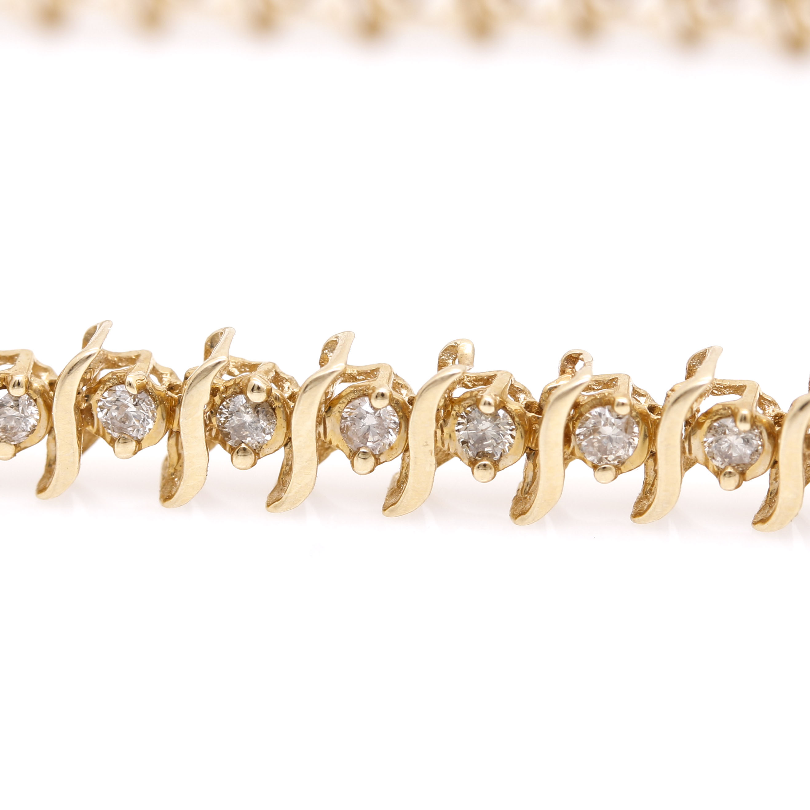 14K Yellow Gold Diamond Bracelet