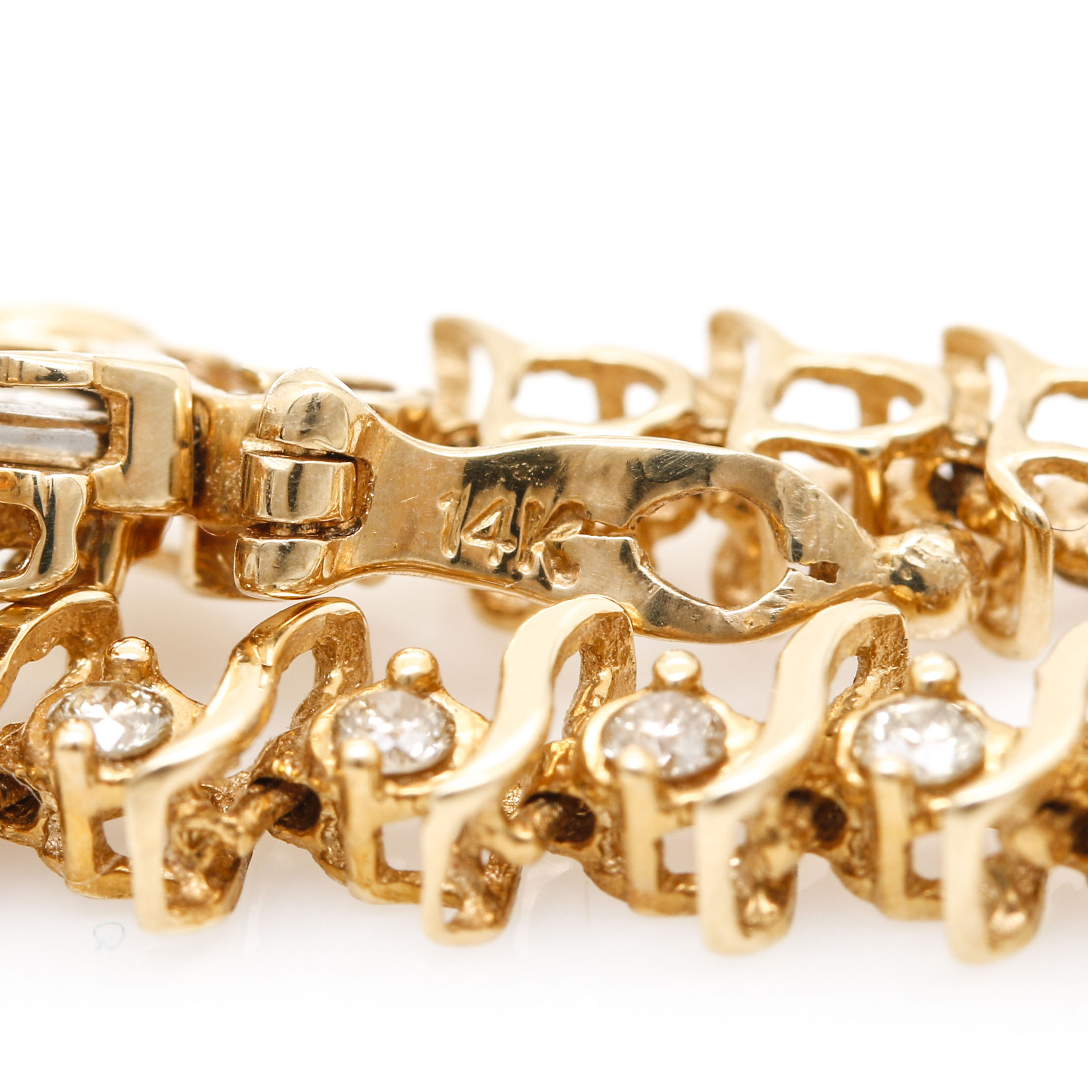 14K Yellow Gold Diamond Bracelet