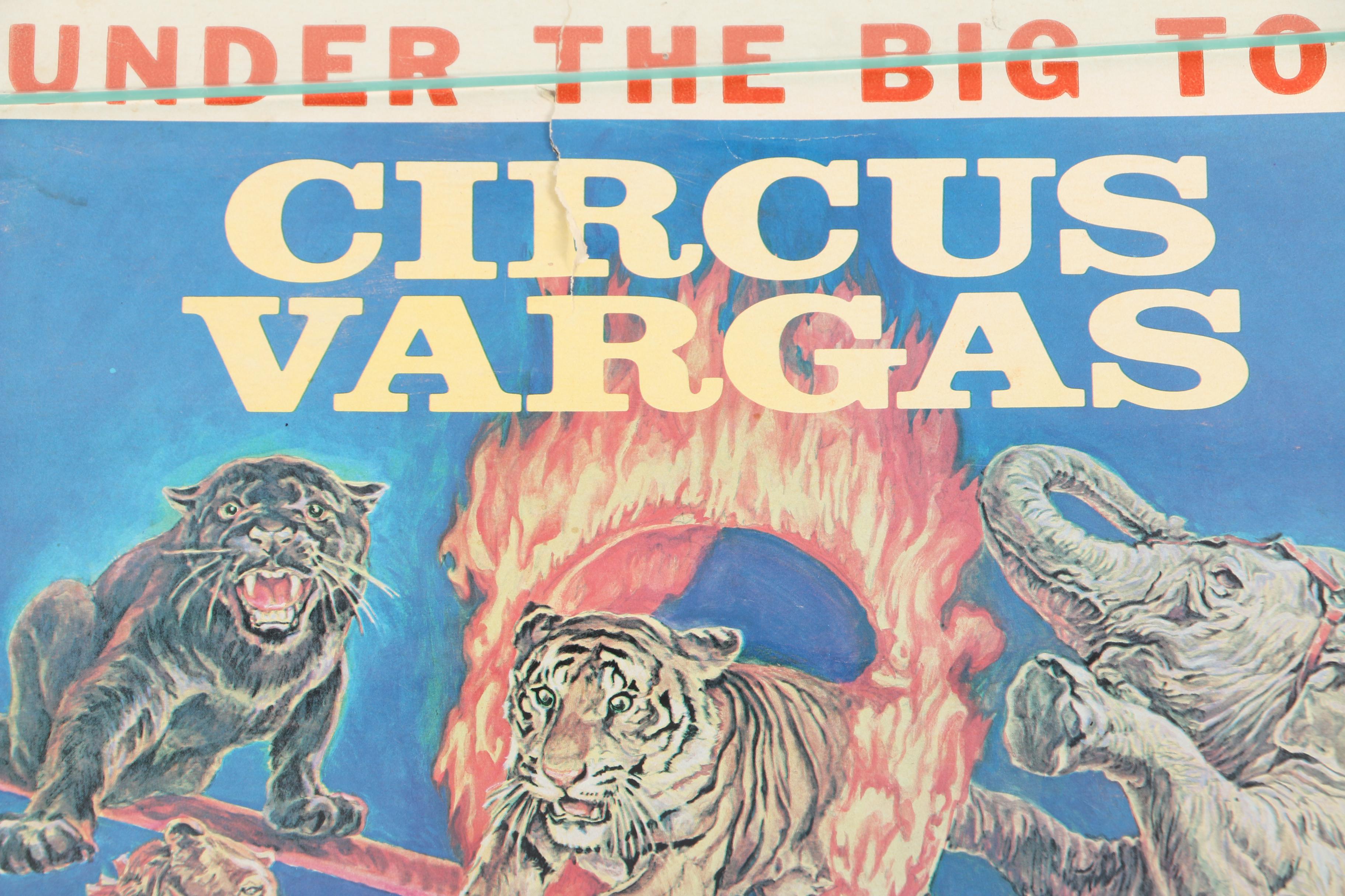 Two Circa 1970s Circus Vargas "Under the Big Top" Circus Posters