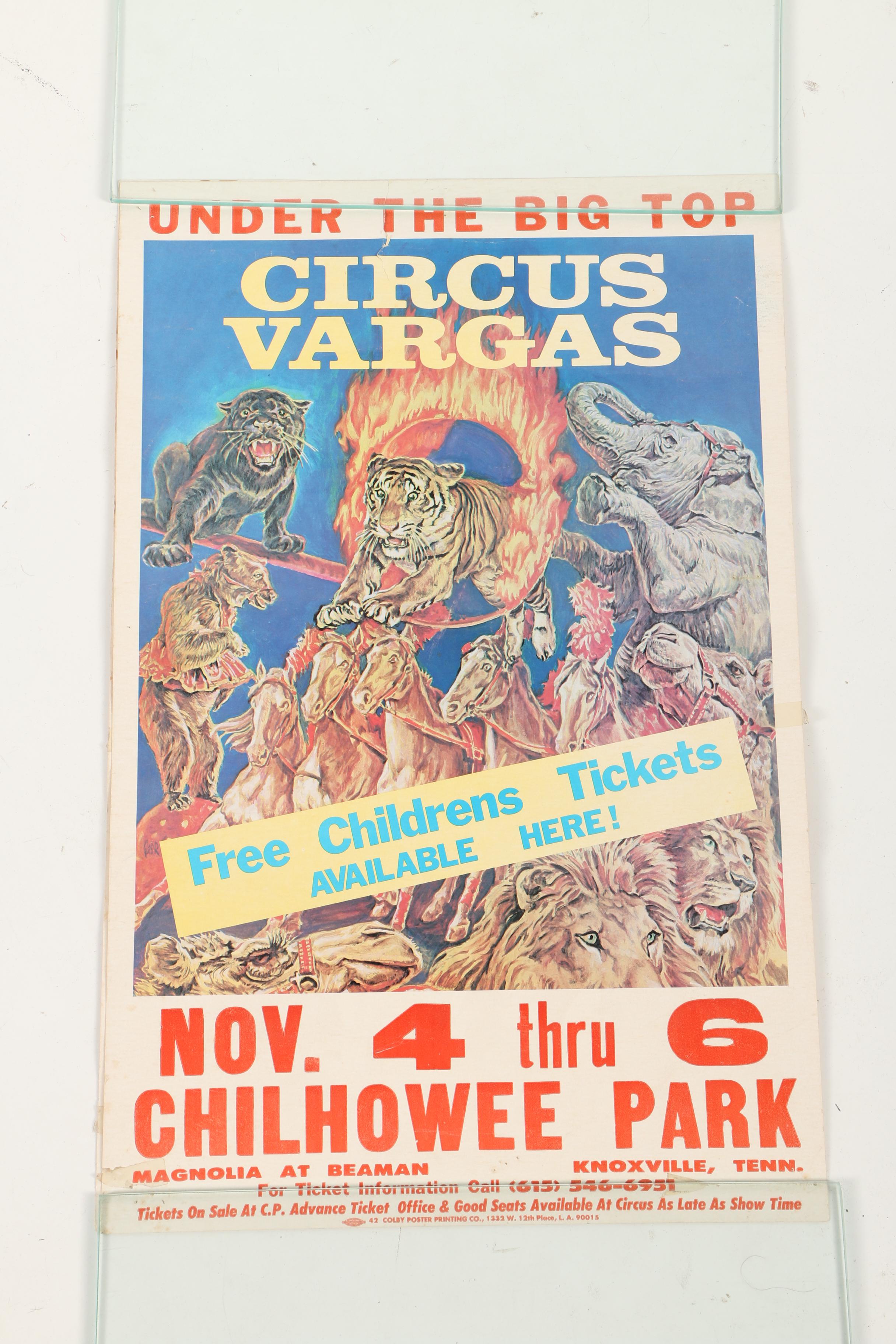 Two Circa 1970s Circus Vargas "Under the Big Top" Circus Posters