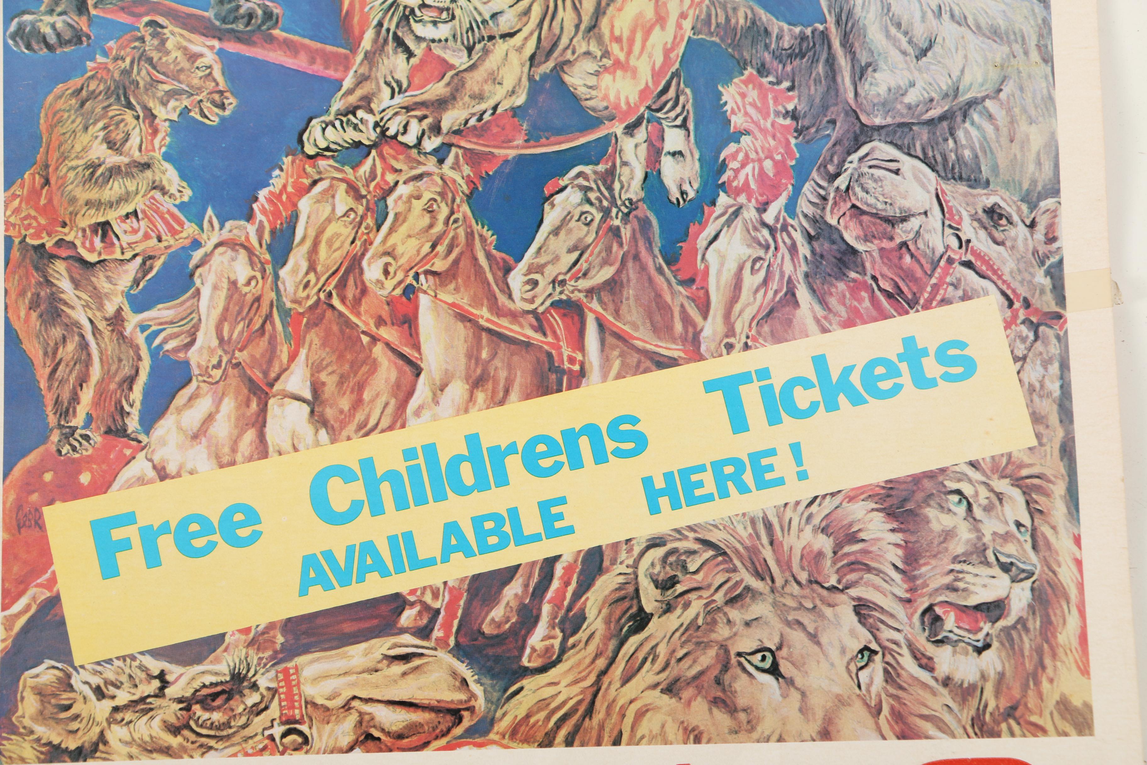 Two Circa 1970s Circus Vargas "Under the Big Top" Circus Posters