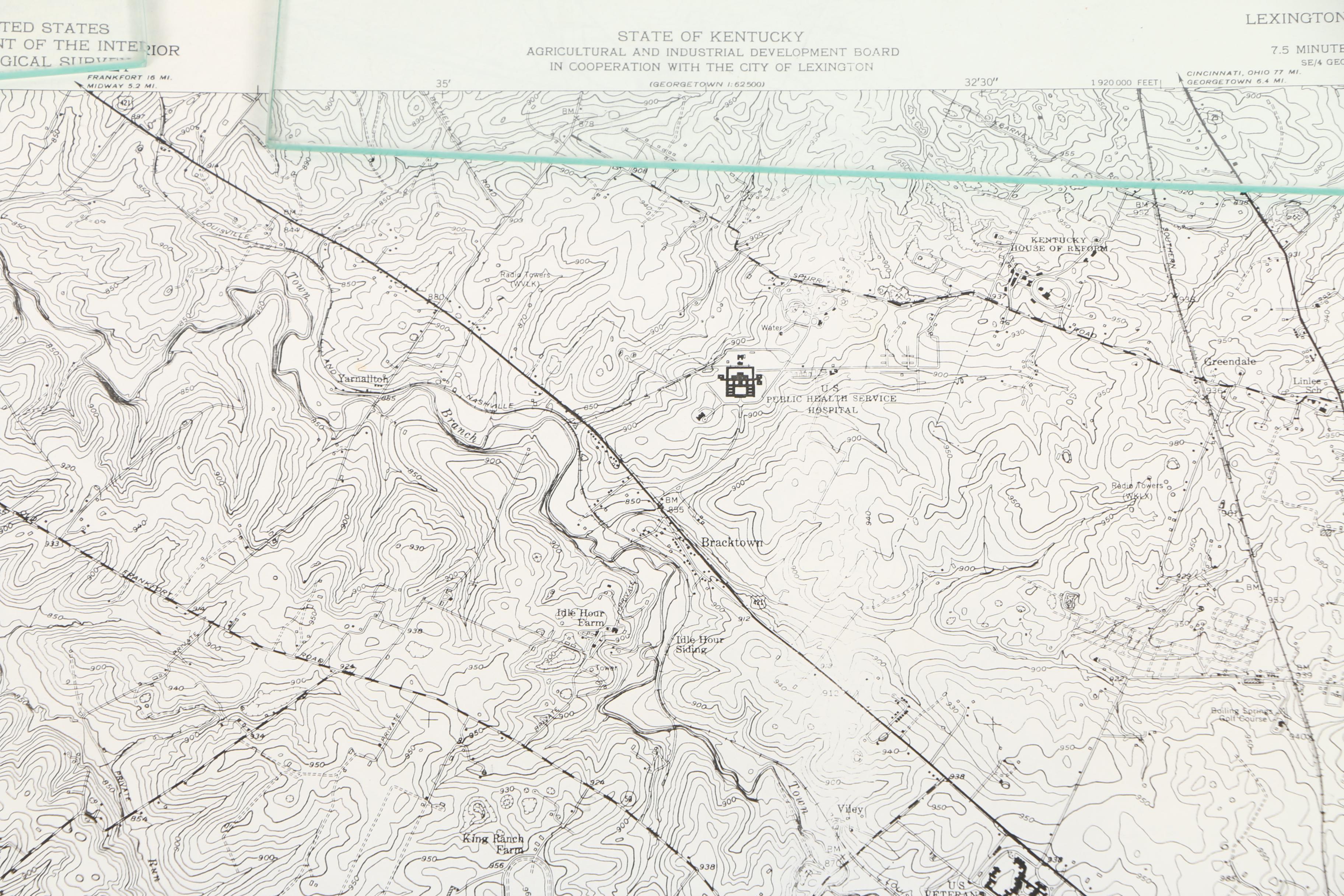 1970s Topographic Maps of Lexington and Map of the University of Kentucky