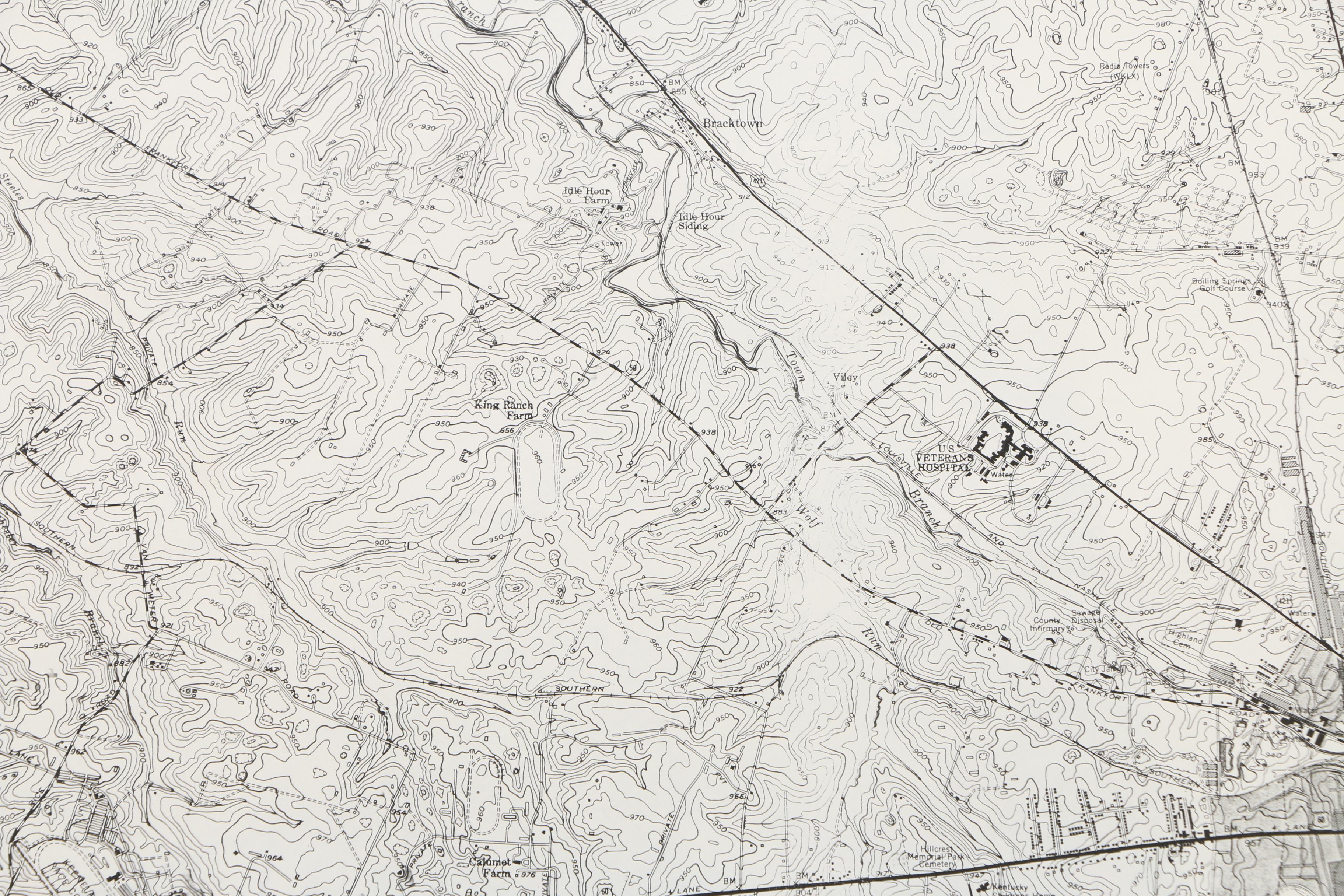 1970s Topographic Maps of Lexington and Map of the University of Kentucky