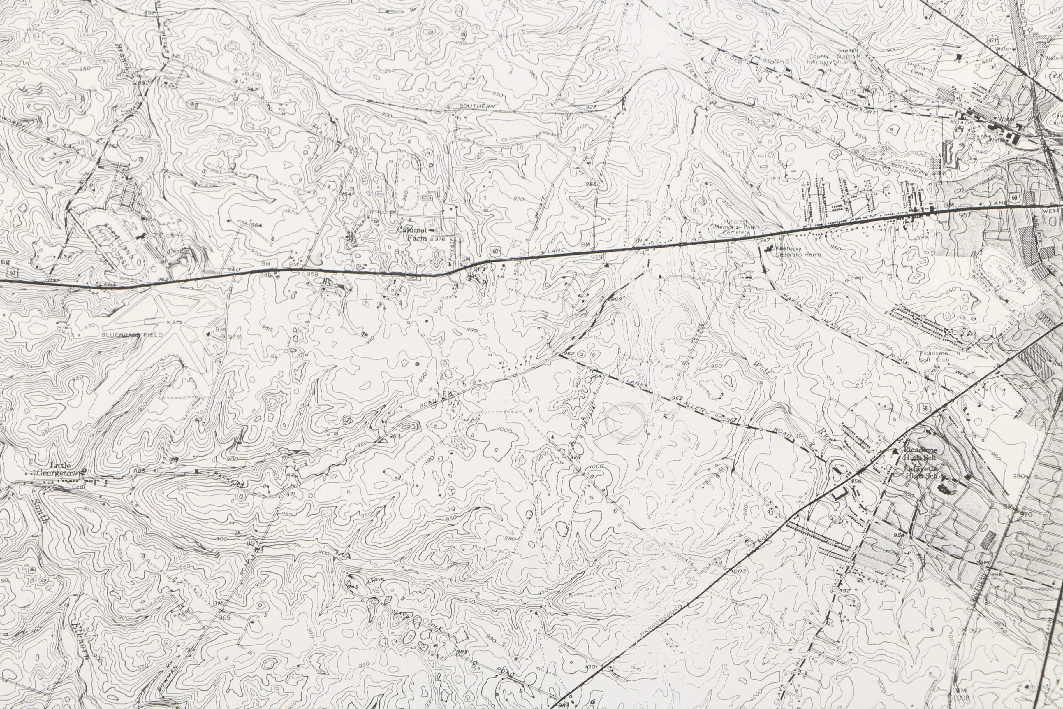 1970s Topographic Maps of Lexington and Map of the University of Kentucky