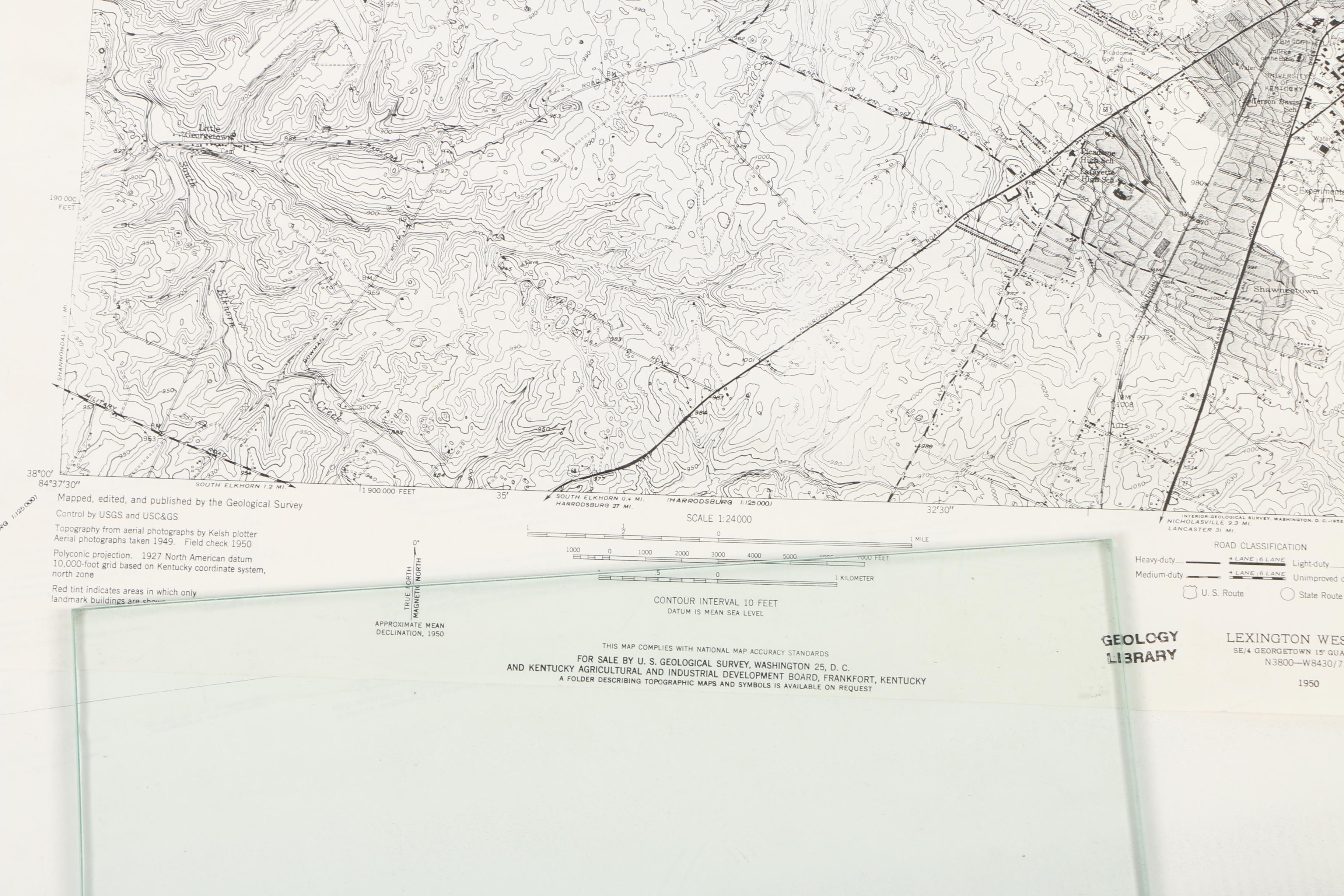 1970s Topographic Maps of Lexington and Map of the University of Kentucky