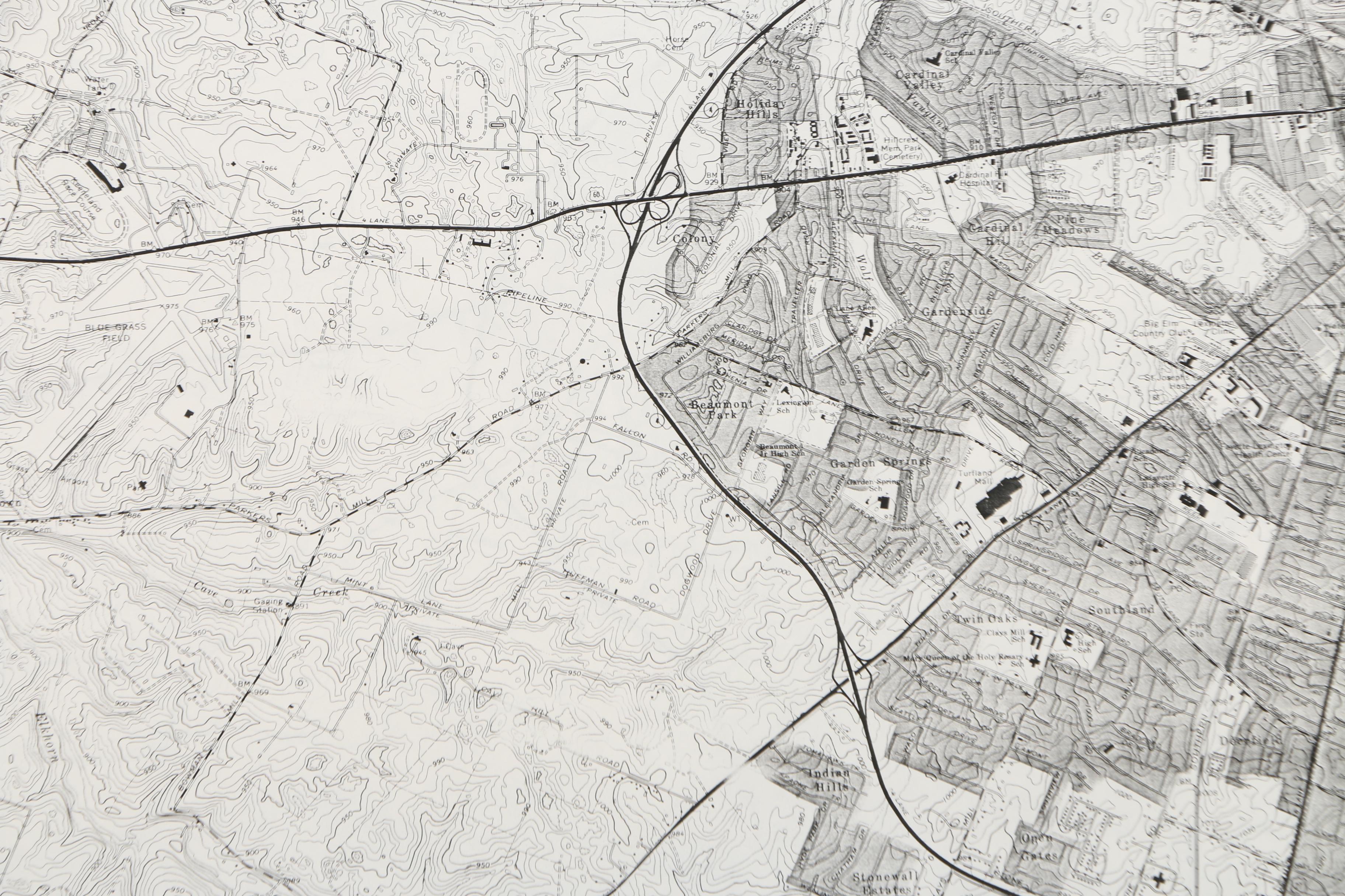 1970s Topographic Maps of Lexington and Map of the University of Kentucky