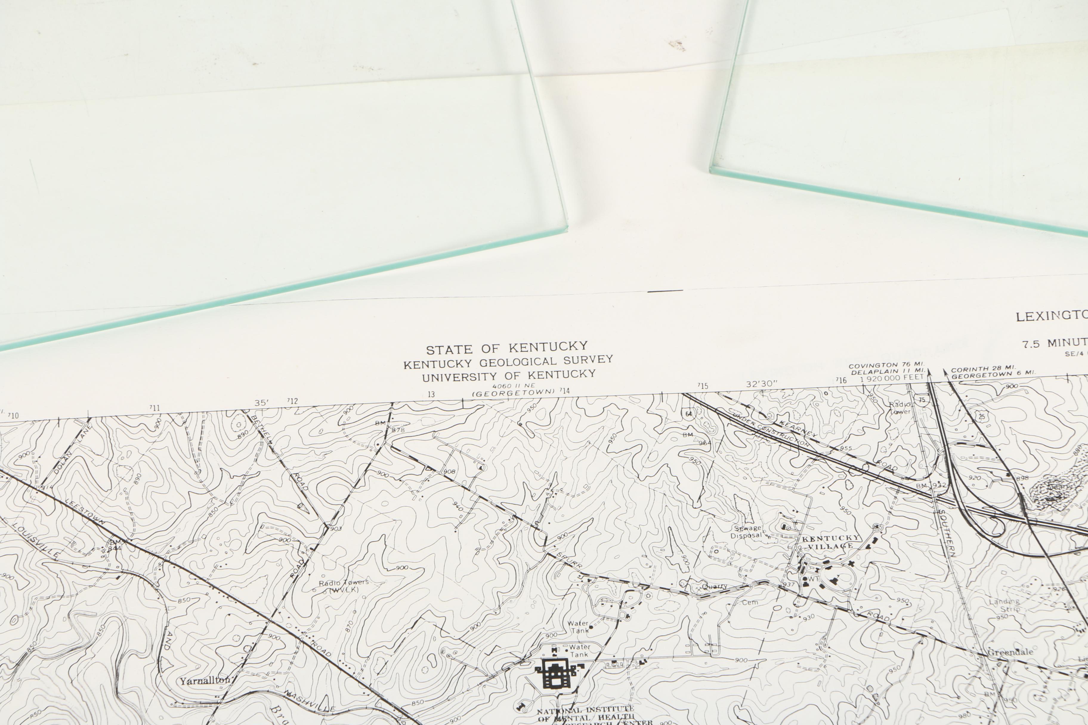 1970s Topographic Maps of Lexington and Map of the University of Kentucky
