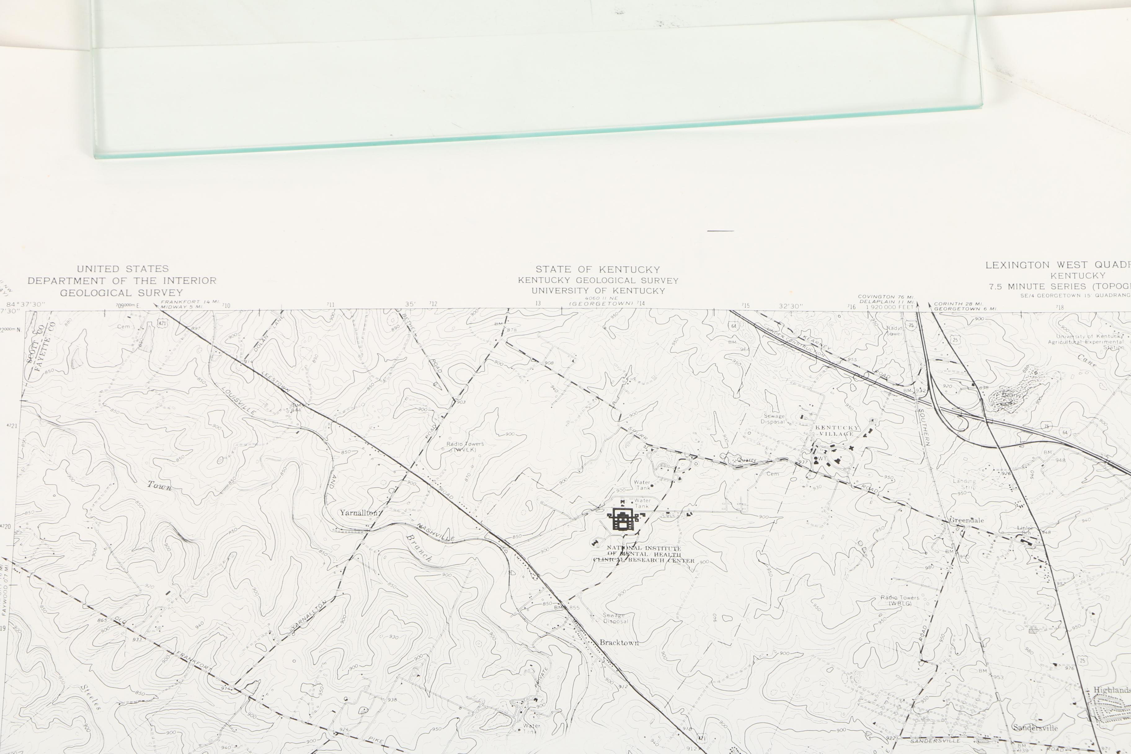 1970s Topographic Maps of Lexington and Map of the University of Kentucky
